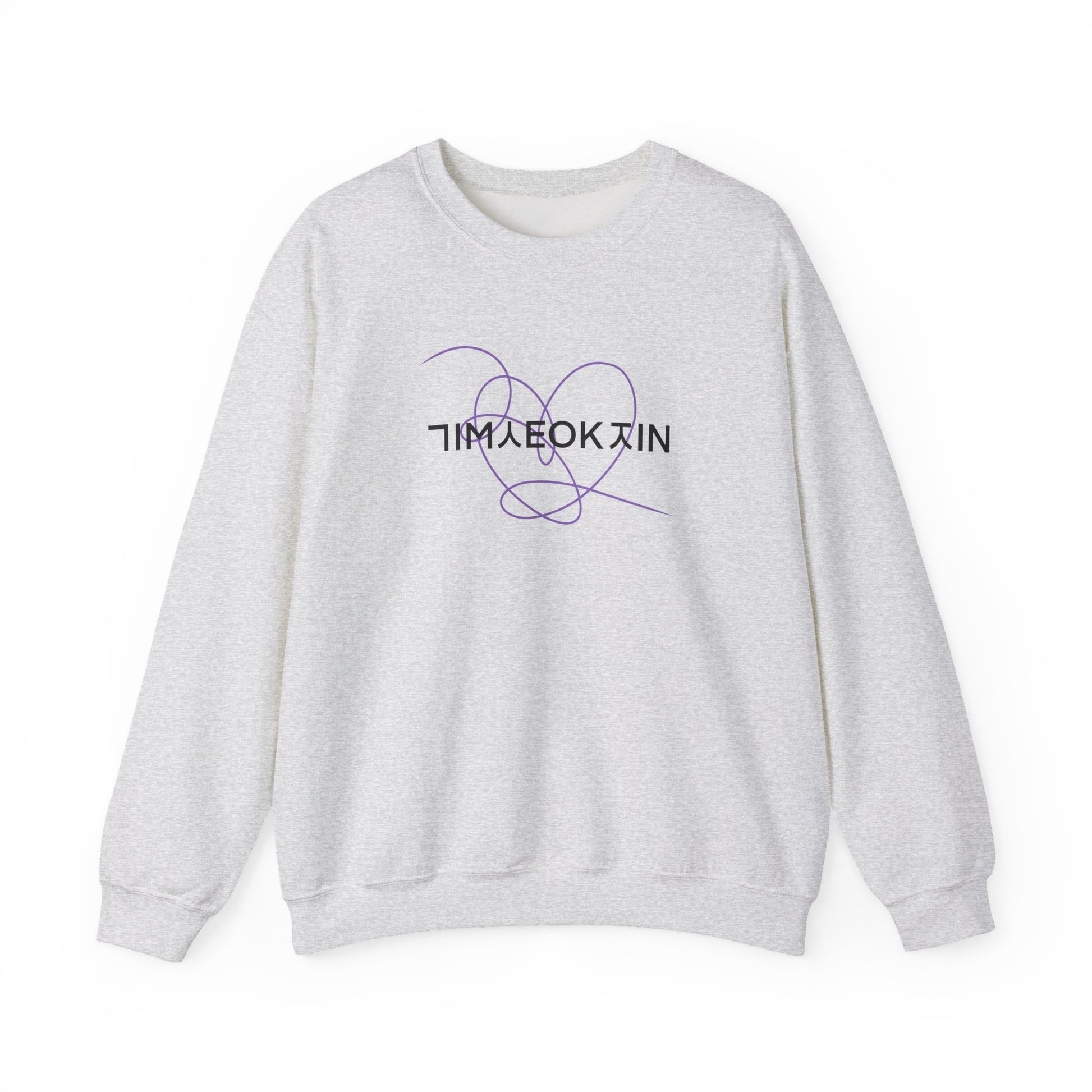 Jin Sweatshirt – Kpop Unisex Crewneck with Hangul & English Typography Design for ARMY Fans