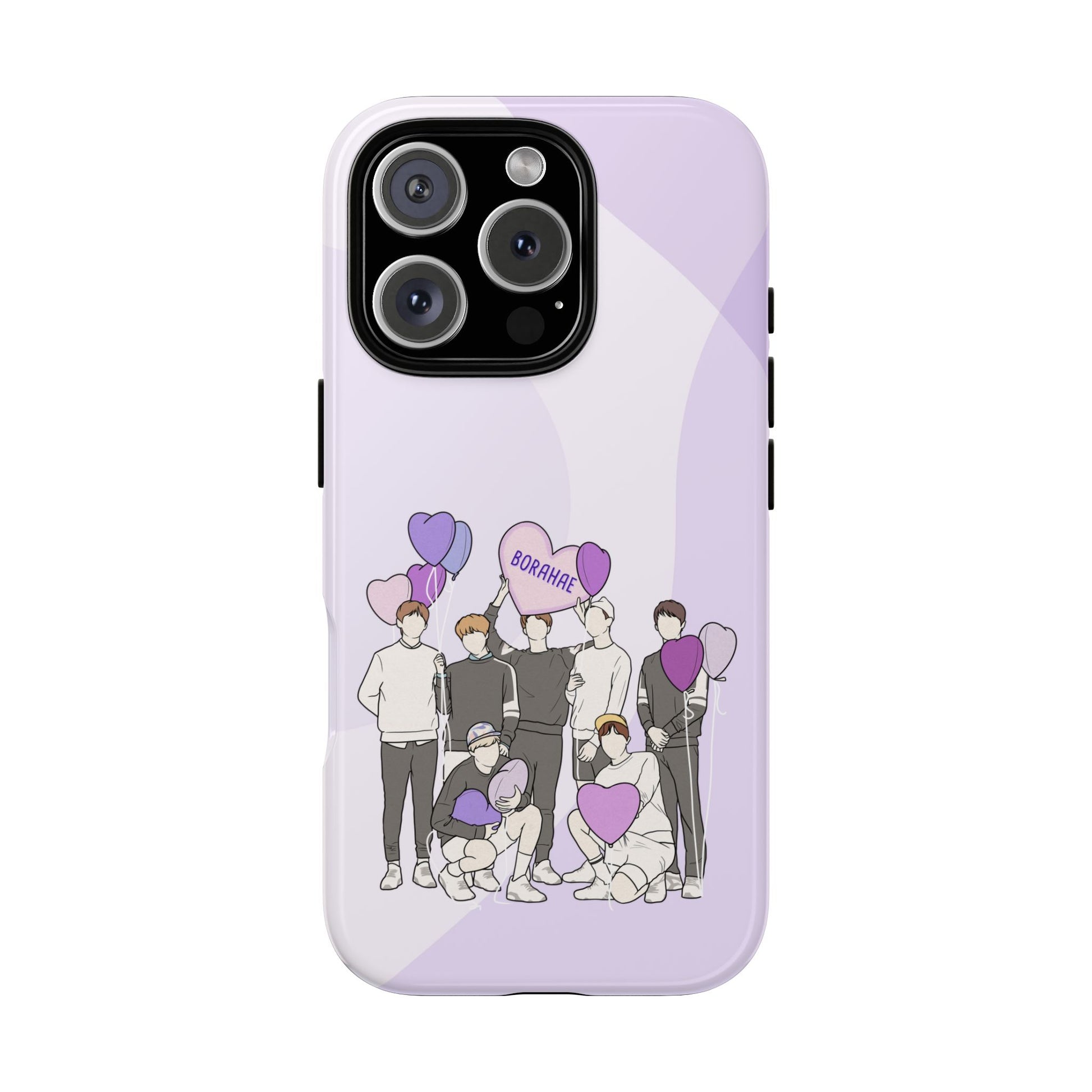 Borahae Kpop Phone Case – Purple ‘I Purple You’ Tough Case Gift for ARMY and Korean Pop Fans