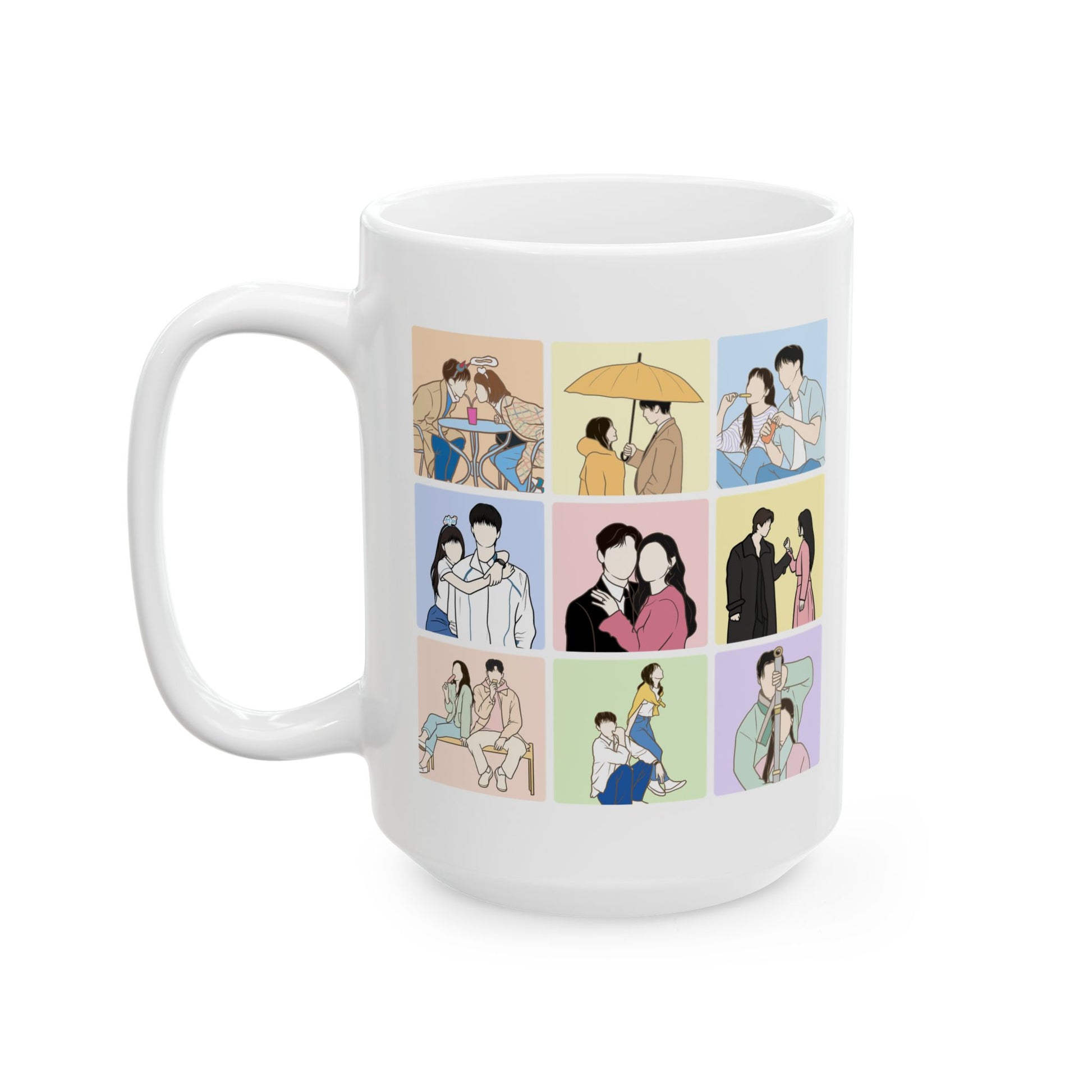 K-Drama Collage Mug – 11oz & 15oz Korean Style Gift for Kdrama Fans
