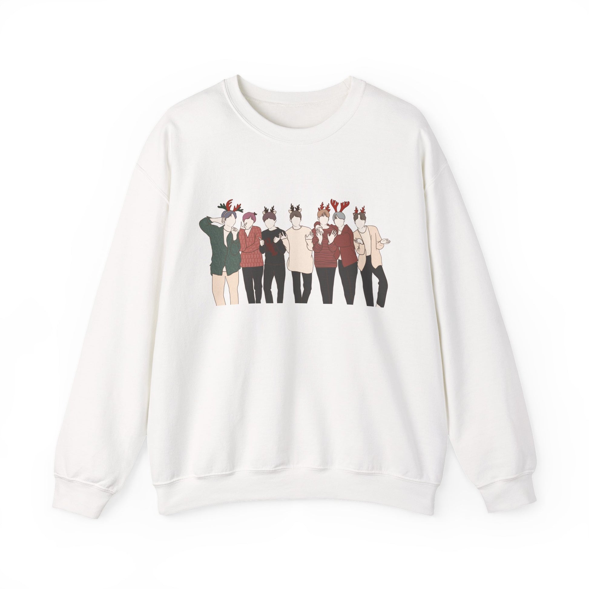 Kpop Holiday Sweatshirt – Festive Christmas Crewneck for ARMY and Korean Music Lovers