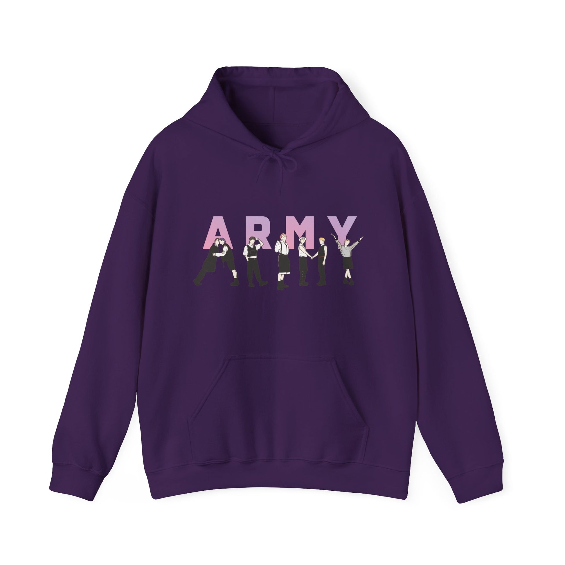 Kpop ARMY Hoodie – Unisex Hooded Sweatshirt Gift for Korean Pop Fans and Bangtan Supporters