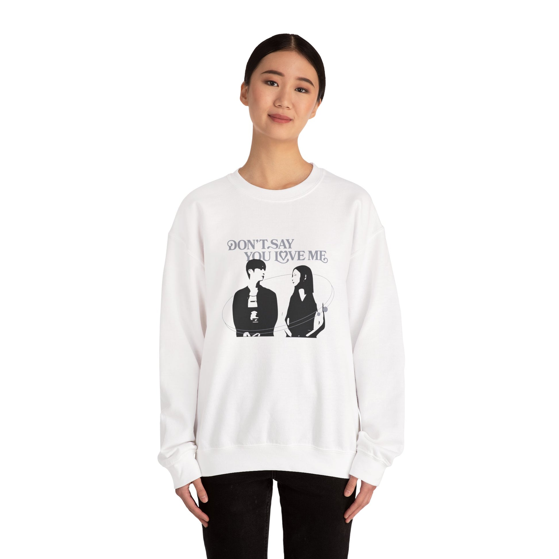 Jin-Inspired Kpop Sweatshirt – ‘Don’t Say You Love Me’ Crewneck for ARMY and Korean Pop Fans