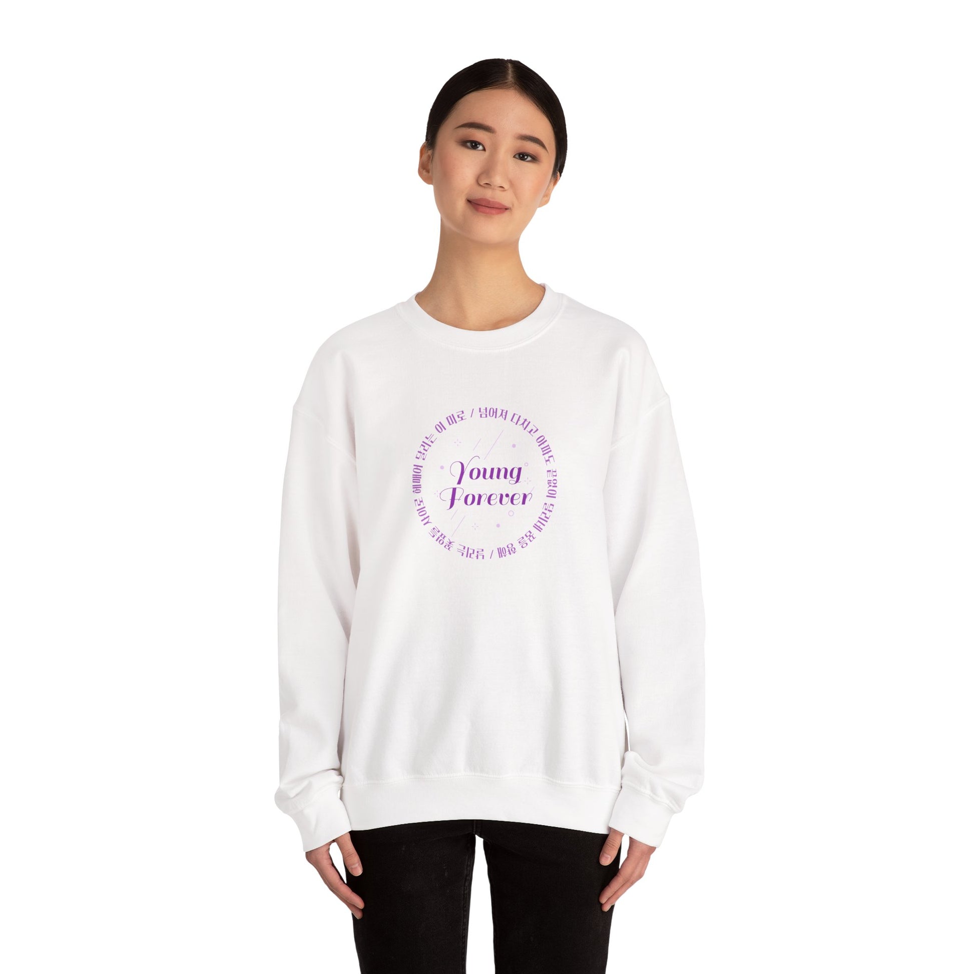 Young Forever-Inspired Kpop Sweatshirt – Unisex Crewneck Gift for ARMY and Korean Pop Fans