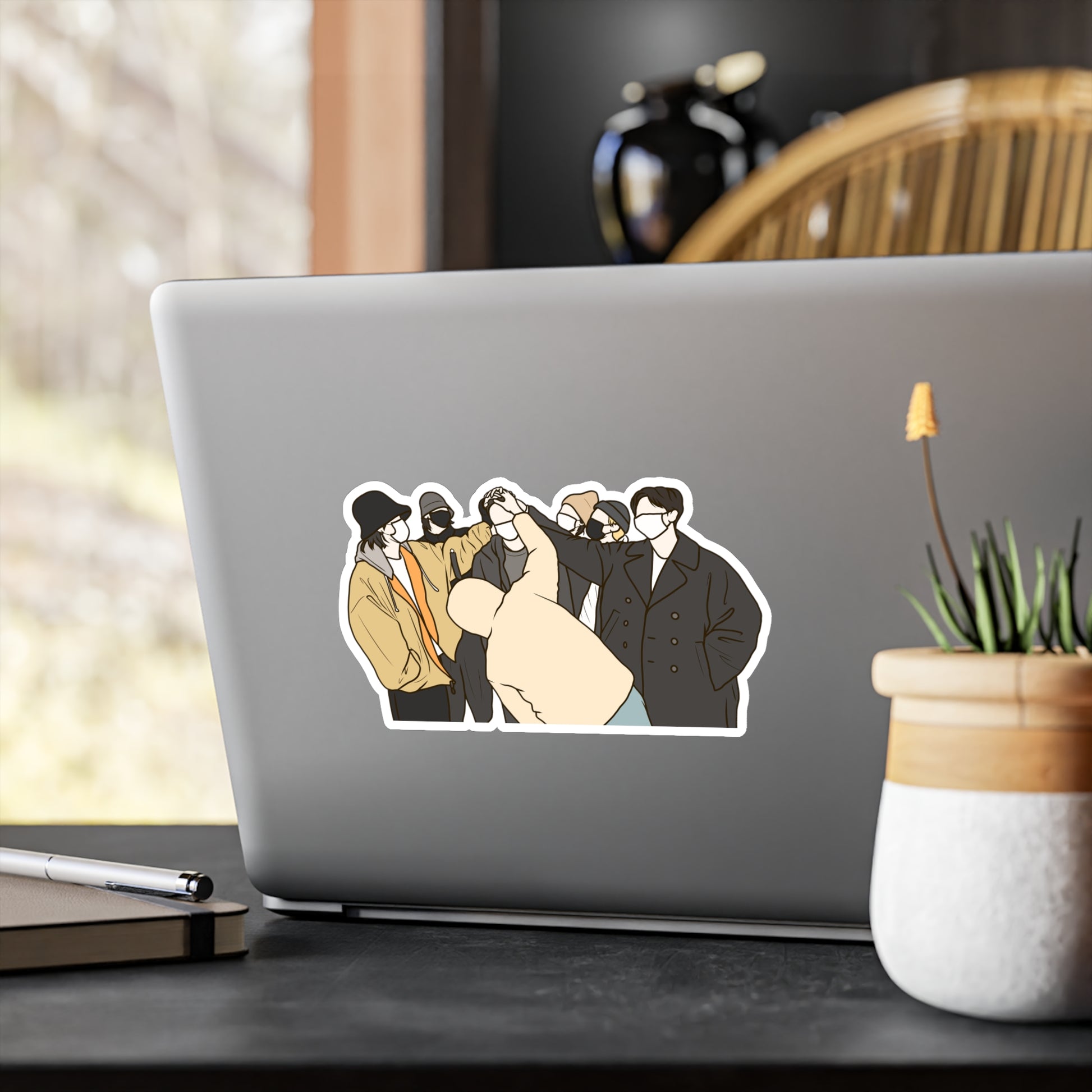 Jin-Inspired Enlistment Kpop Sticker – Sentimental Fan Art for ARMY
