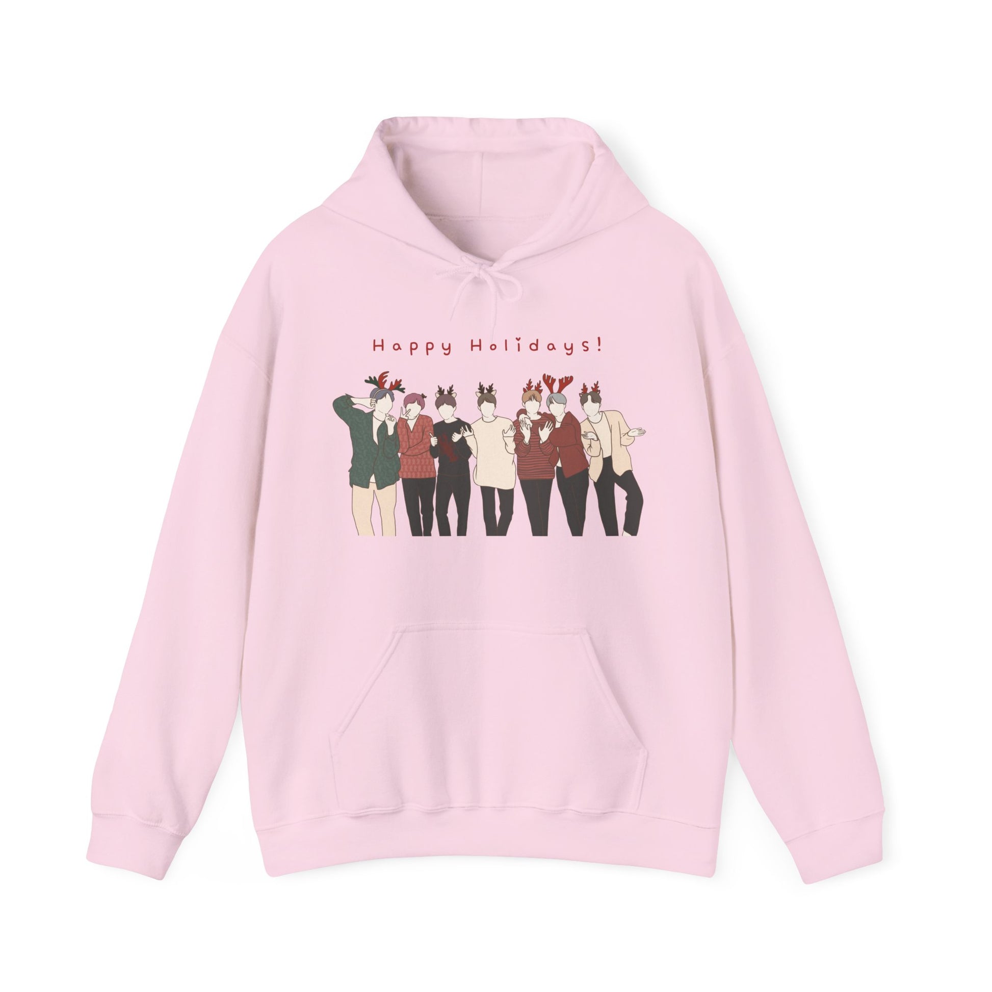 Kpop Holiday Hoodie – Festive Hooded Sweatshirt Gift for ARMY and Korean Pop Fans