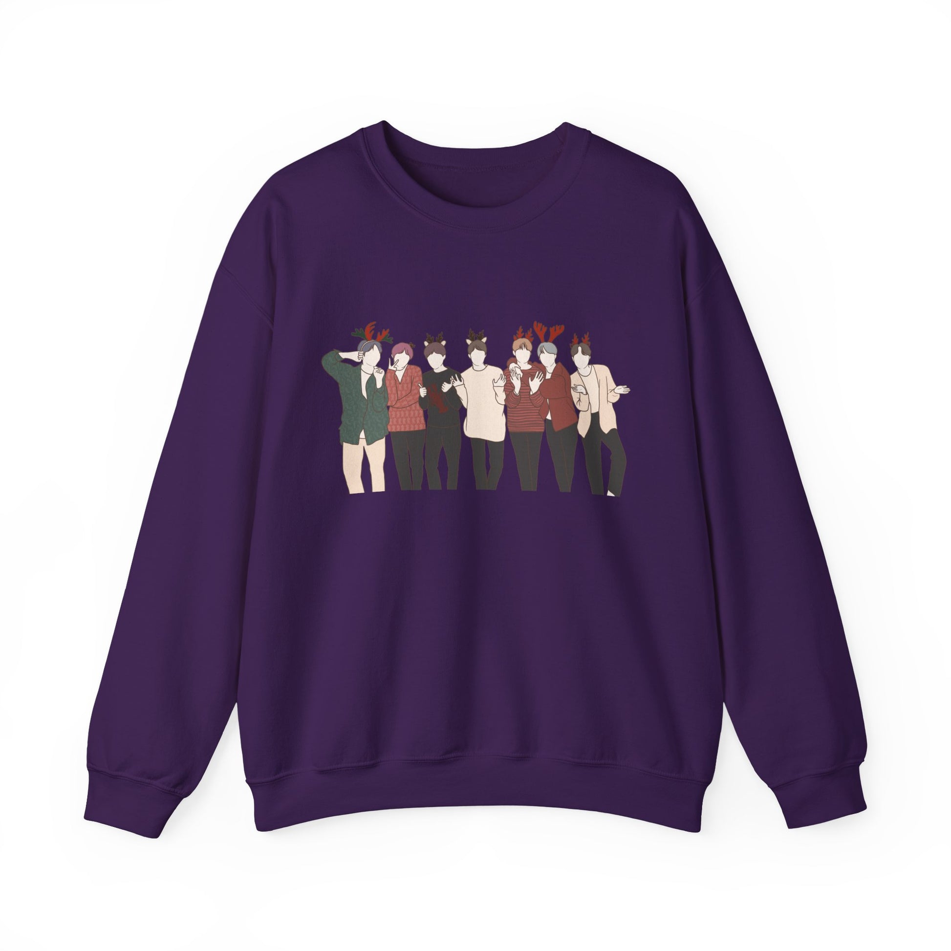 Kpop Holiday Sweatshirt – Festive Christmas Crewneck for ARMY and Korean Music Lovers
