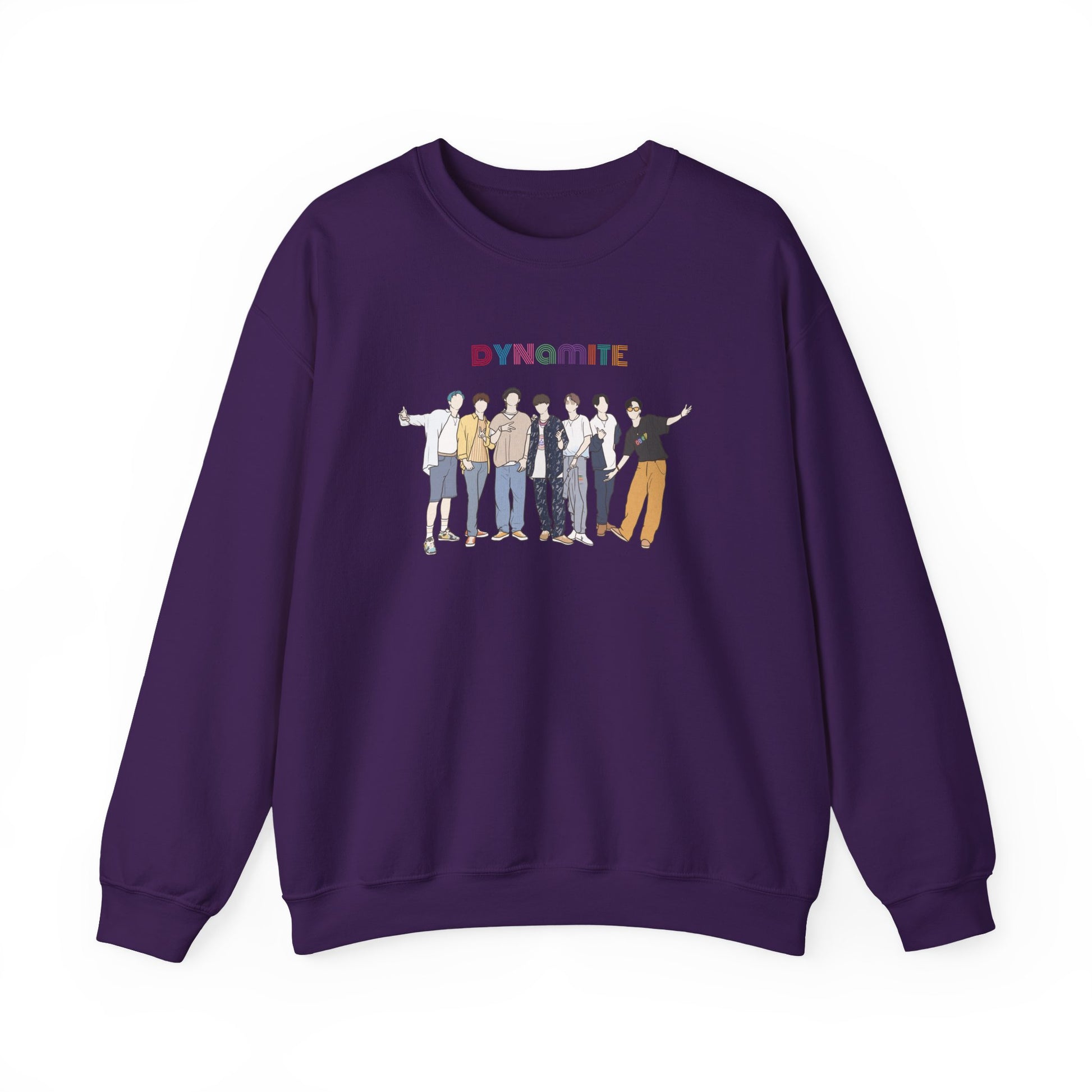 Dynamite-Inspired Kpop Sweatshirt – Retro Style Unisex Crewneck for ARMY and Korean Pop Fans