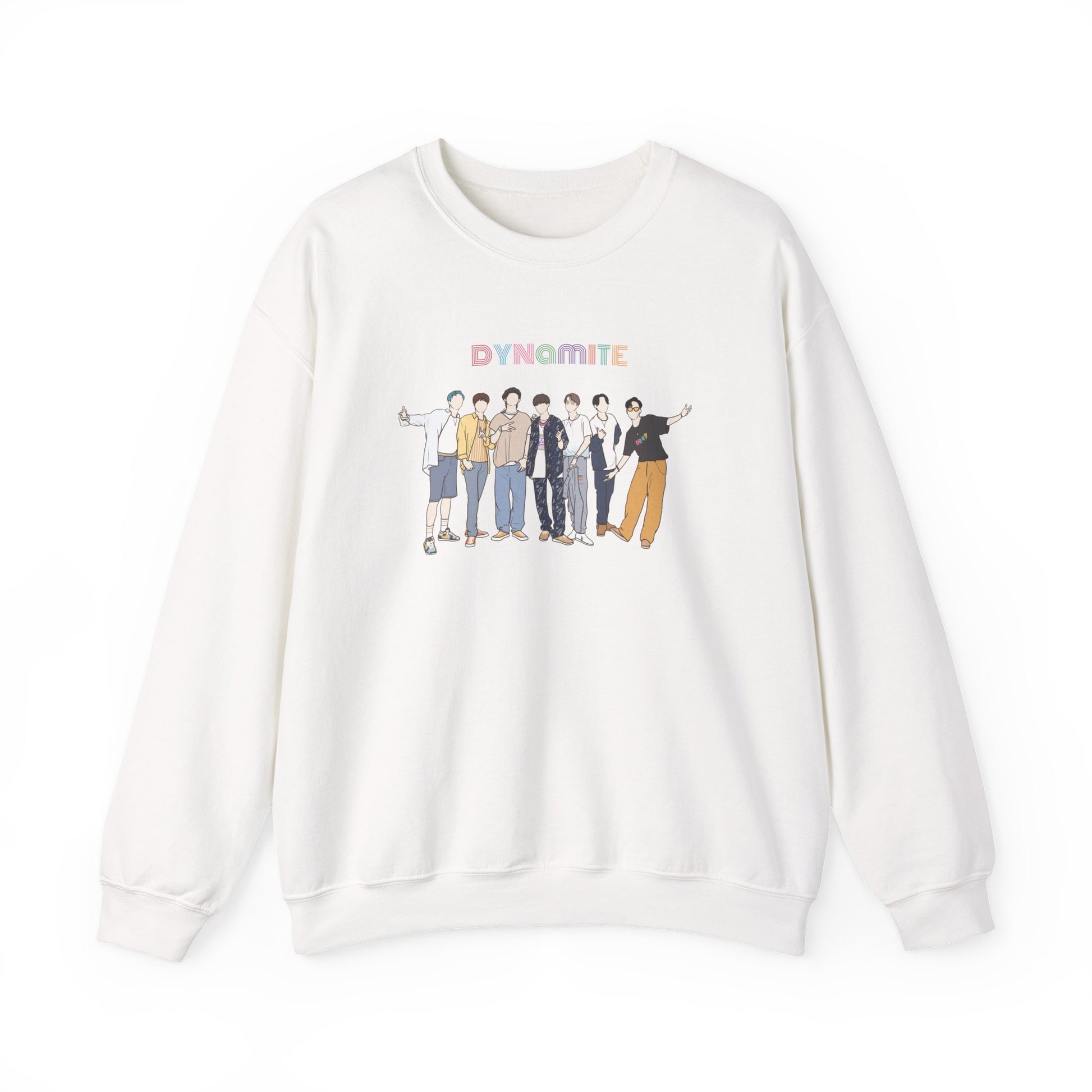 Dynamite-Inspired Kpop Sweatshirt – Retro Style Unisex Crewneck for ARMY and Korean Pop Fans