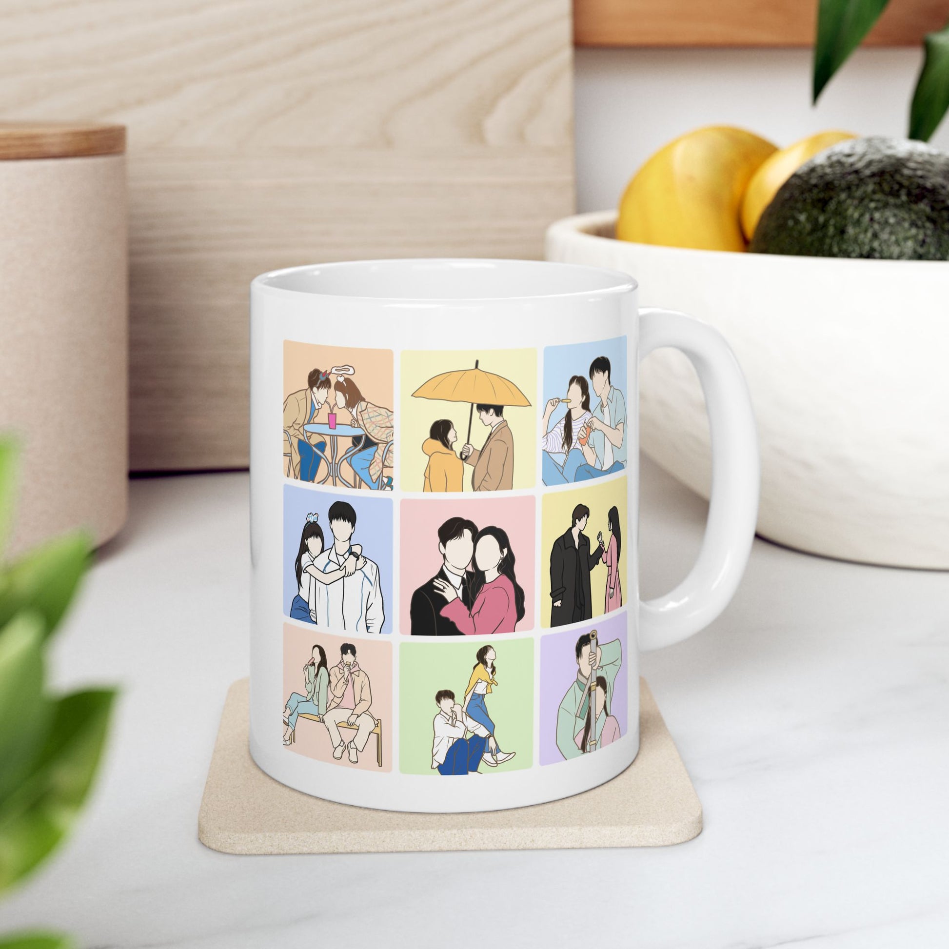 K-Drama Collage Mug – 11oz & 15oz Korean Style Gift for Kdrama Fans