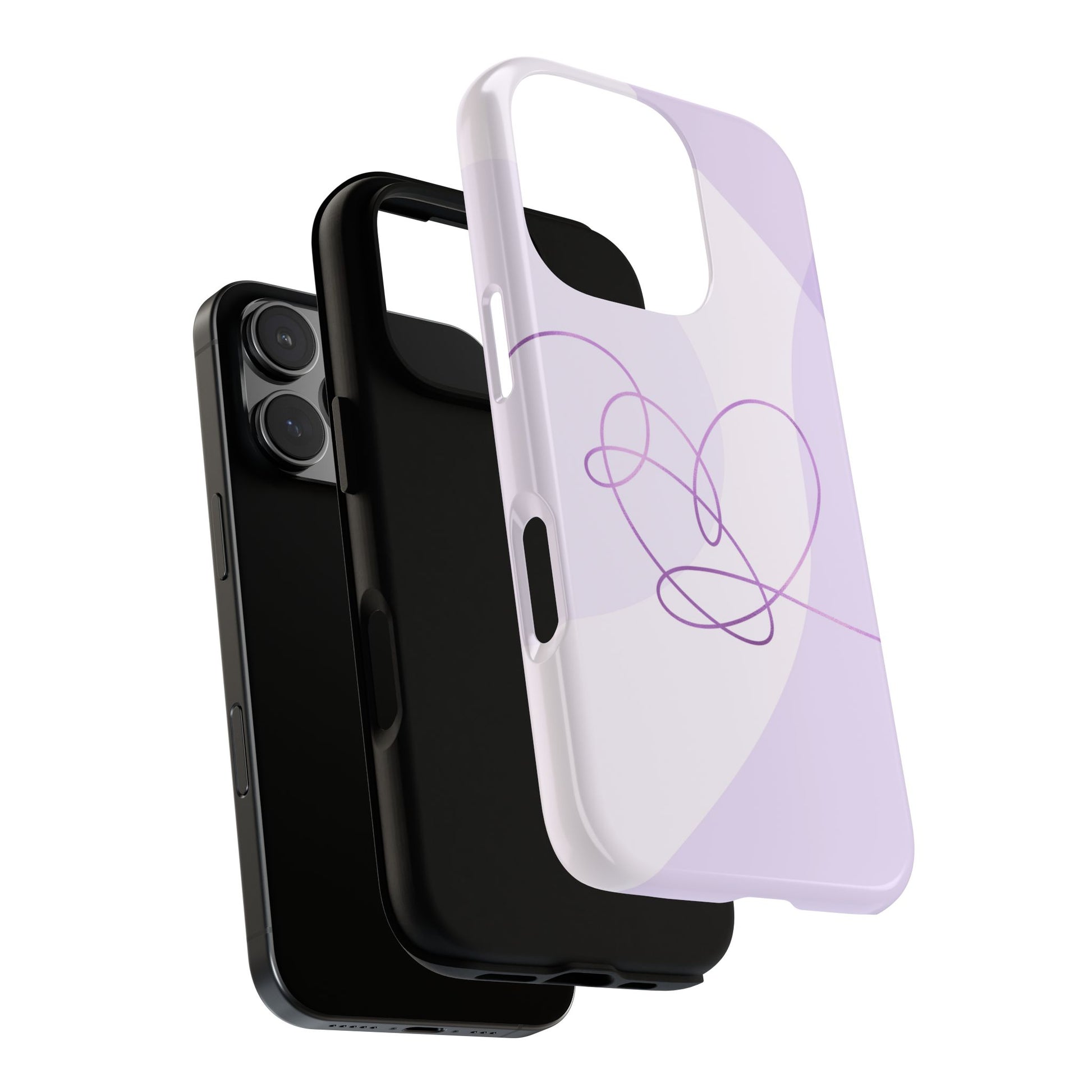 Purple Heart Kpop Phone Case – ‘Love Yourself’ Inspired Tough Case Gift for Korean Pop Fans