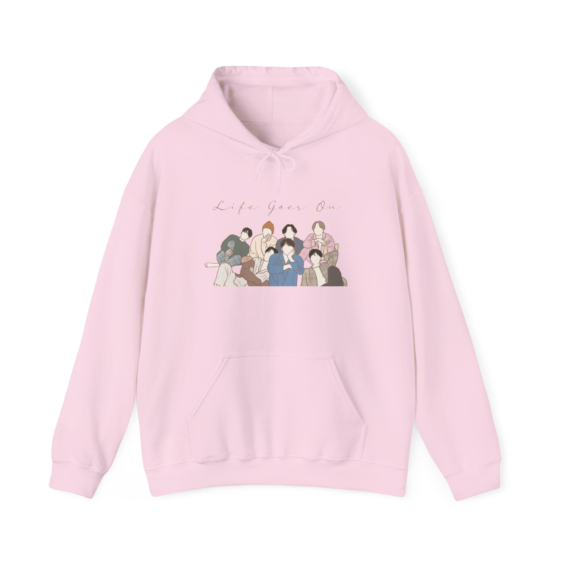 Life Goes On-Inspired Kpop Hoodie – Soft Hooded Sweatshirt for ARMY and Korean Pop Fans
