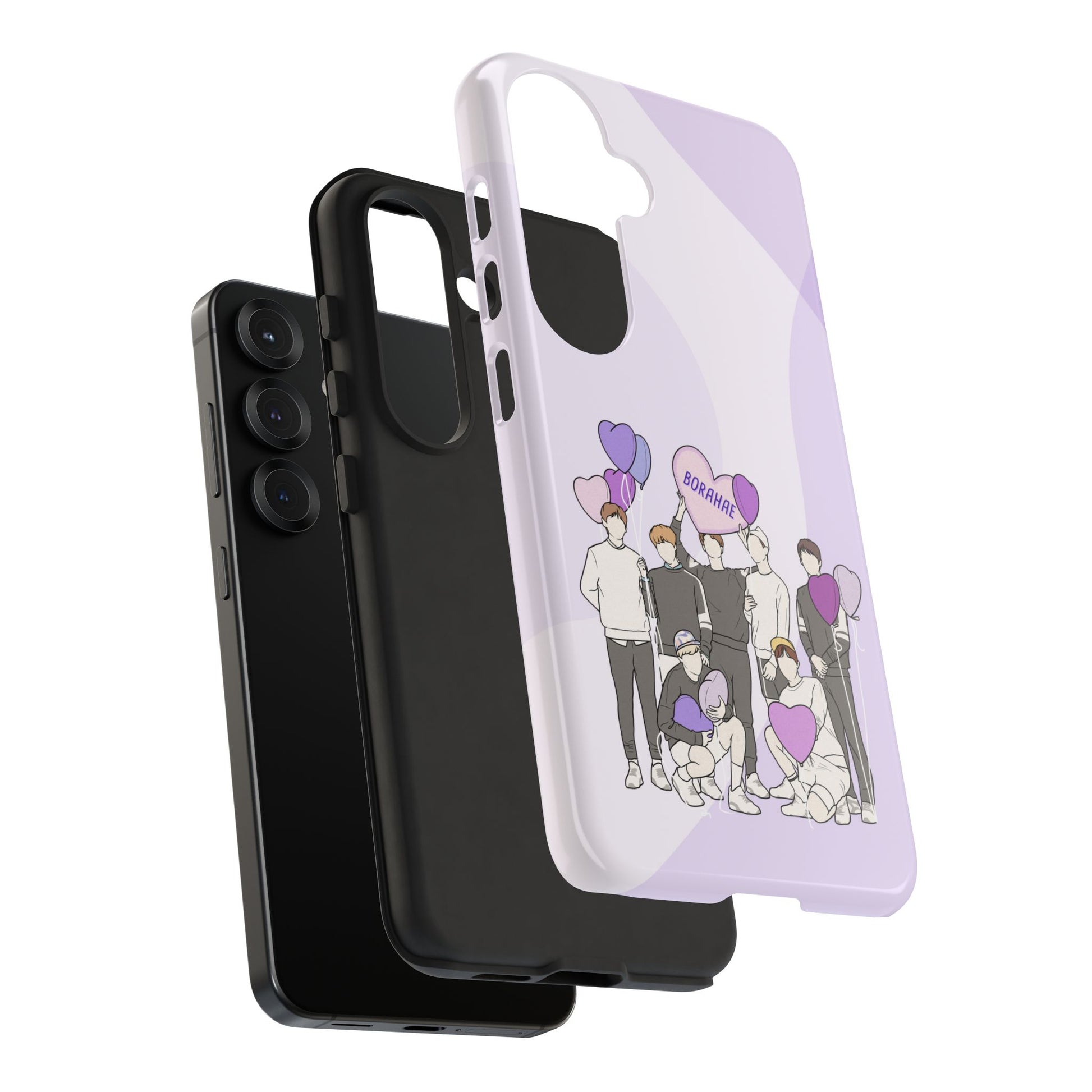 Borahae Kpop Phone Case – Purple ‘I Purple You’ Tough Case Gift for ARMY and Korean Pop Fans