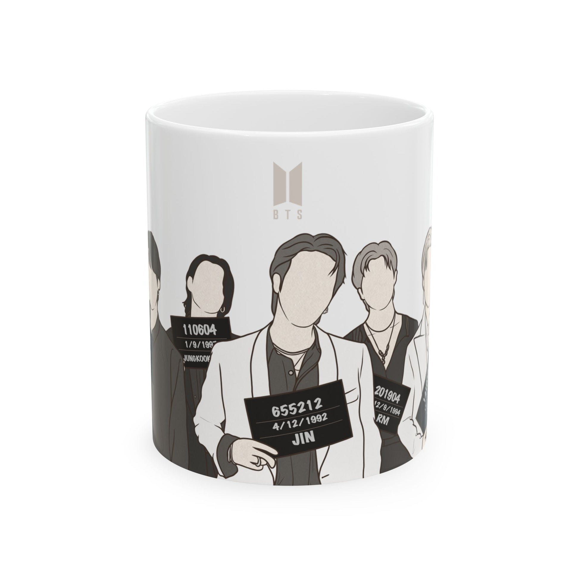 Kpop Butter Mugshot Mug – Minimal Fanart Cup for Bold Fandom Vibes