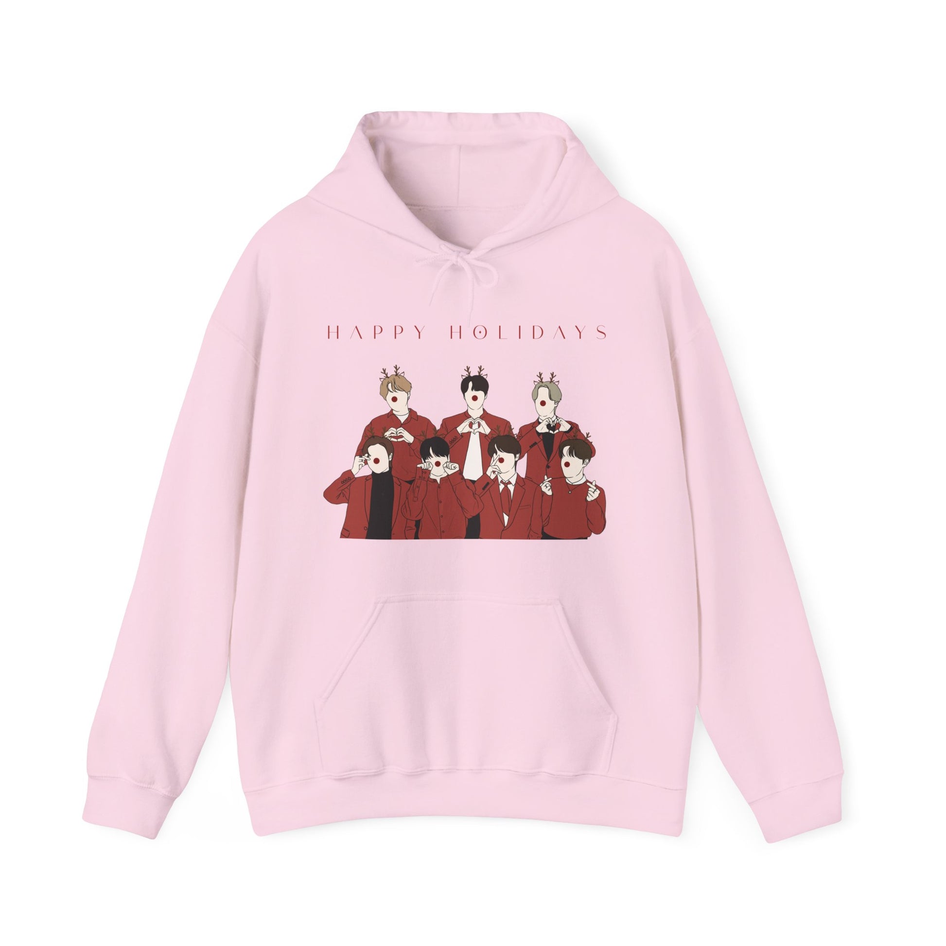 Kpop Holiday Hoodie – Christmas Hooded Sweatshirt for ARMY and Korean Pop Fans
