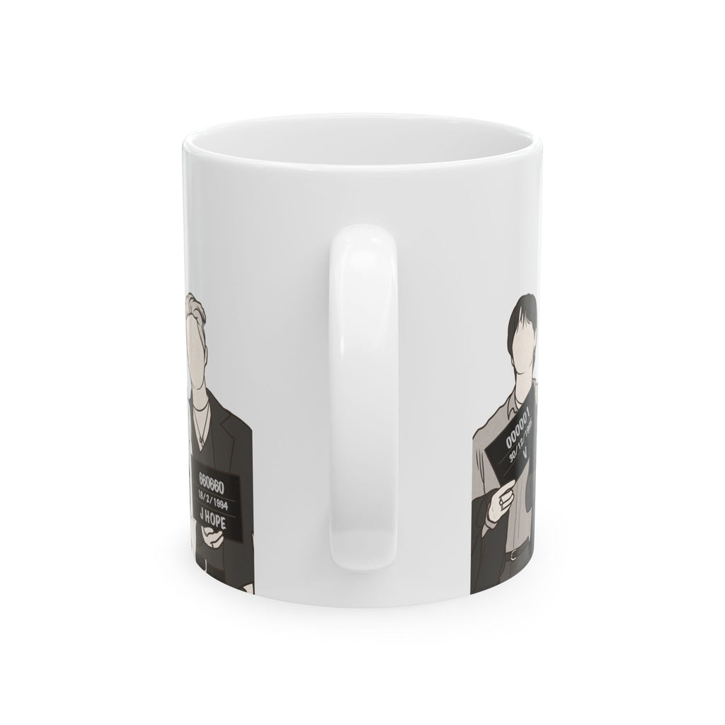Kpop Butter Mugshot Mug – Minimal Fanart Cup for Bold Fandom Vibes