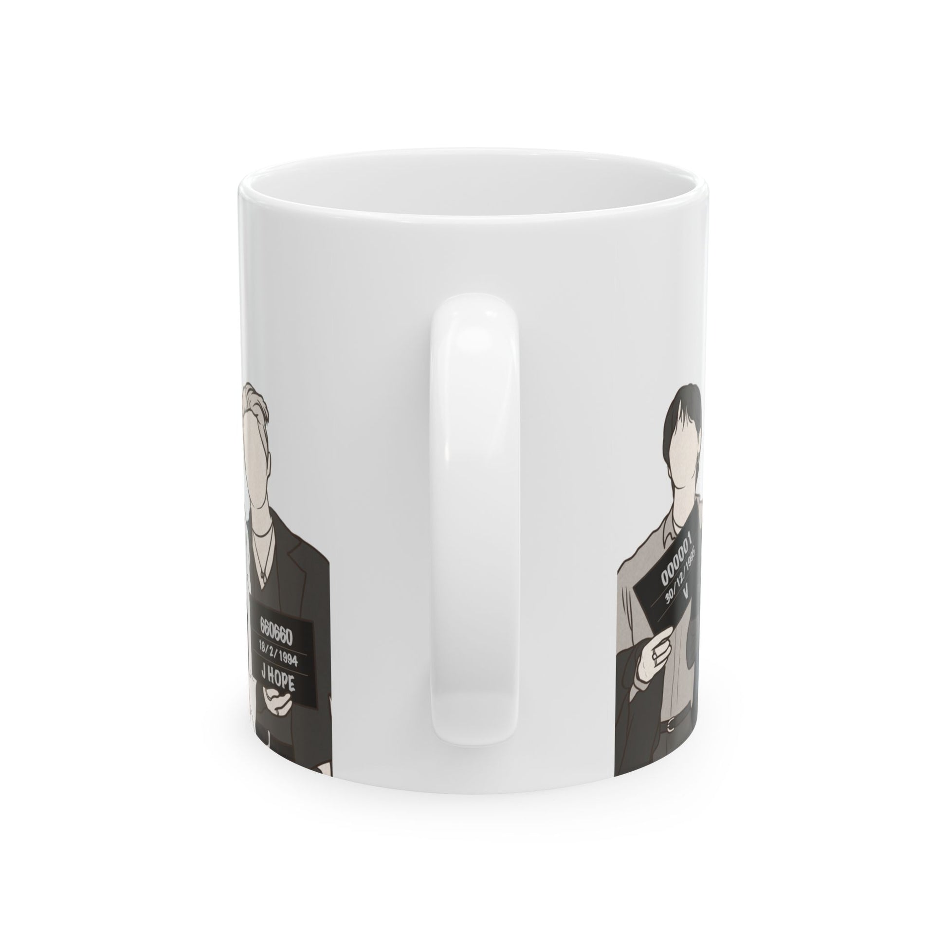 Kpop Butter Mugshot Mug – Minimal Fanart Cup for Bold Fandom Vibes