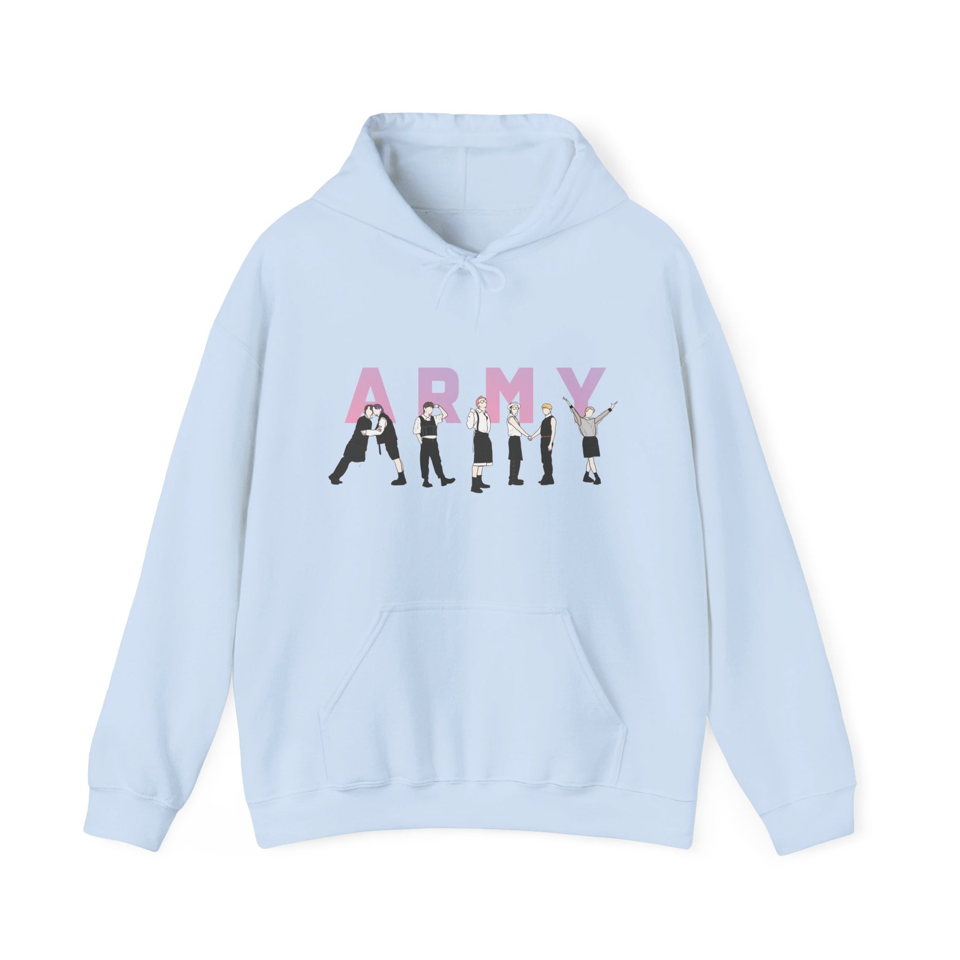 Kpop ARMY Hoodie – Unisex Hooded Sweatshirt Gift for Korean Pop Fans and Bangtan Supporters