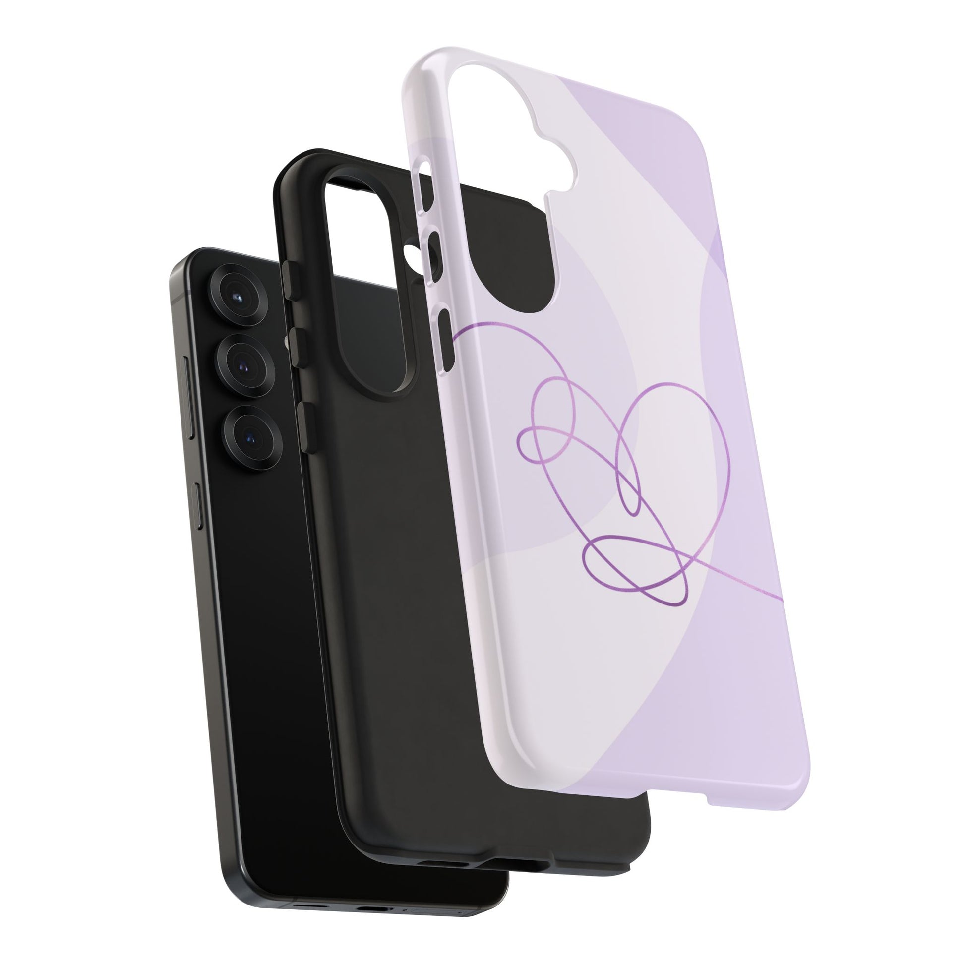 Purple Heart Kpop Phone Case – ‘Love Yourself’ Inspired Tough Case Gift for Korean Pop Fans