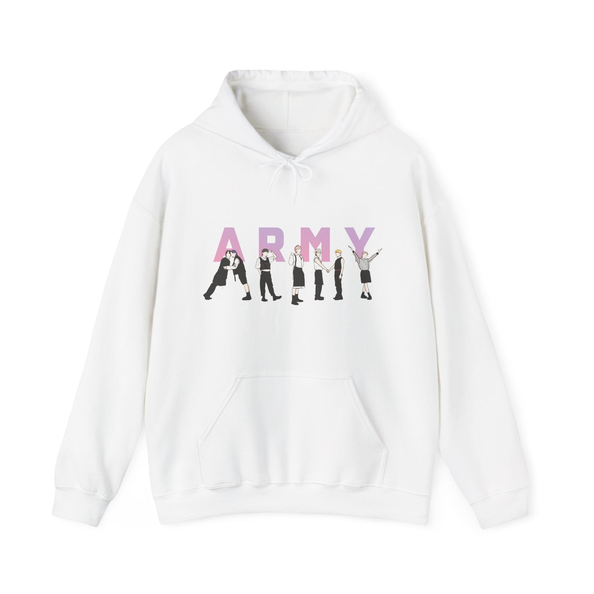Kpop ARMY Hoodie – Unisex Hooded Sweatshirt Gift for Korean Pop Fans and Bangtan Supporters