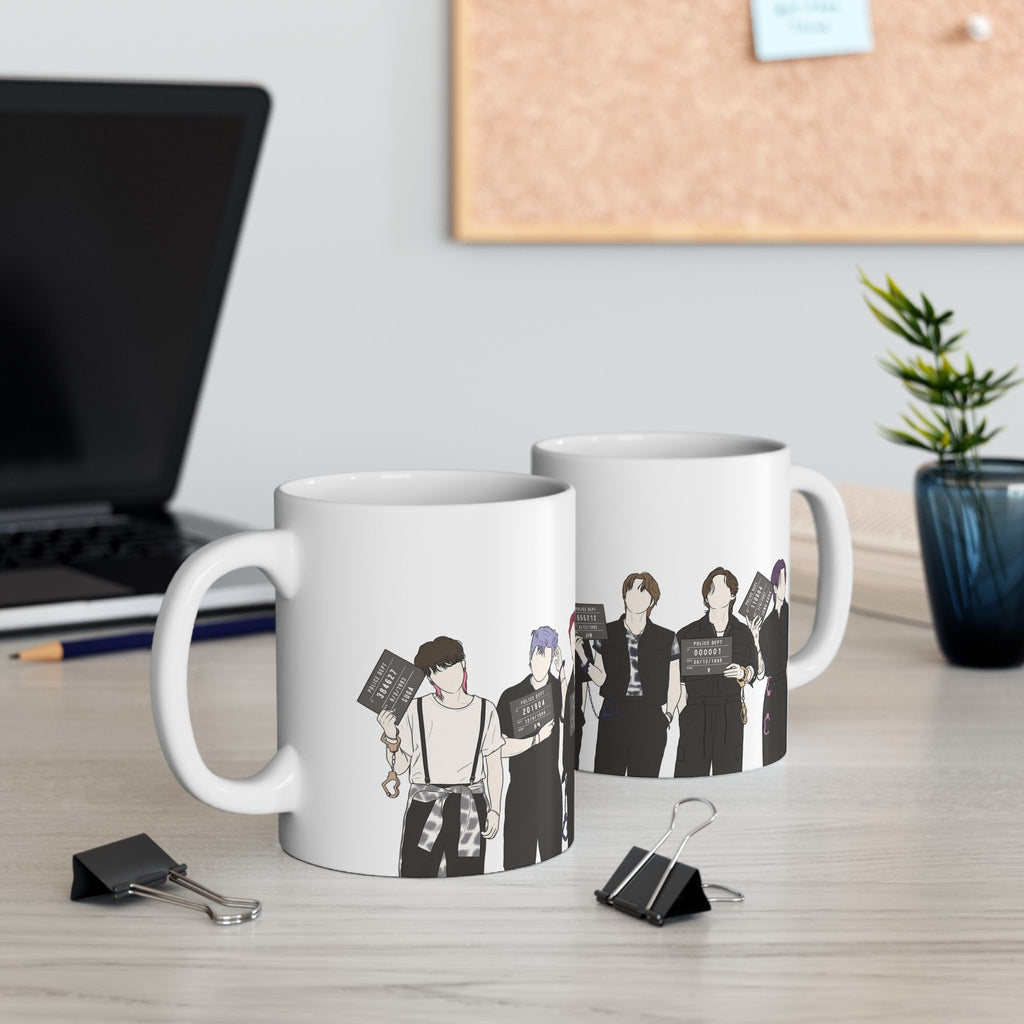 Butter Mugshot-Inspired Kpop Mug – Minimal Gift for Stylish ARMY Vibes