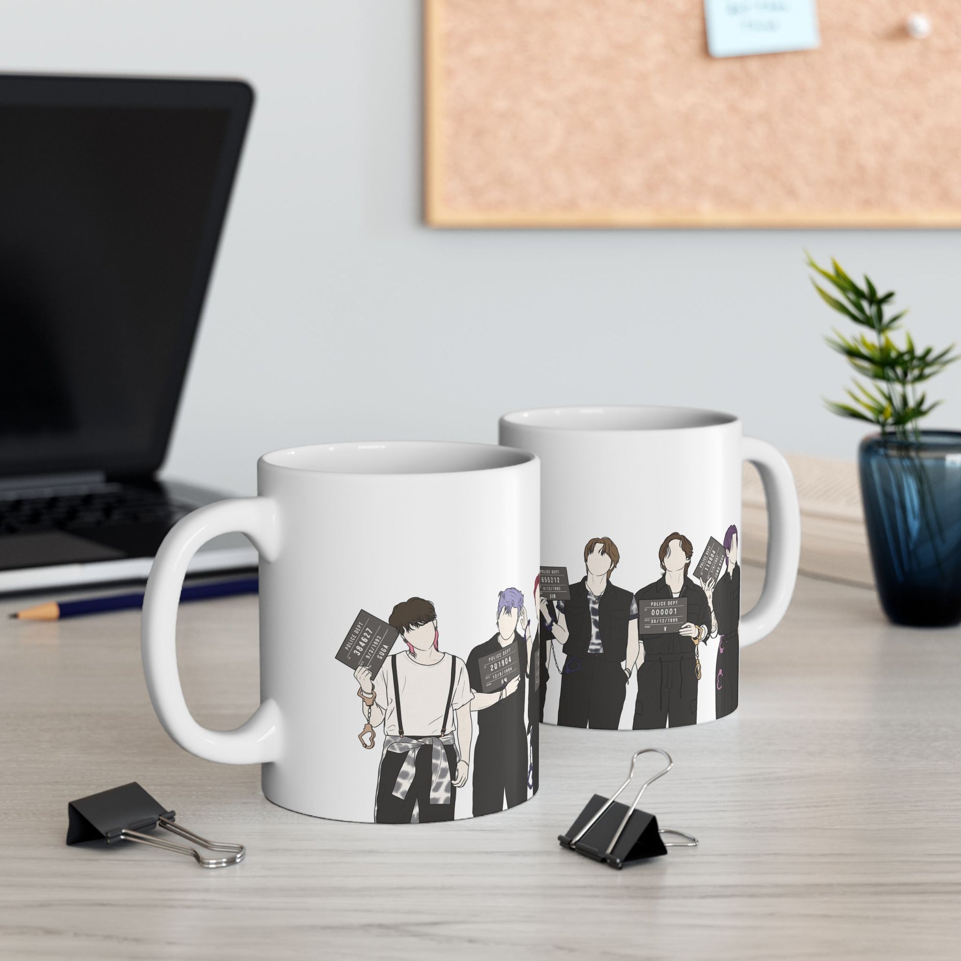 Butter Mugshot-Inspired Kpop Mug – Minimal Gift for Stylish ARMY Vibes