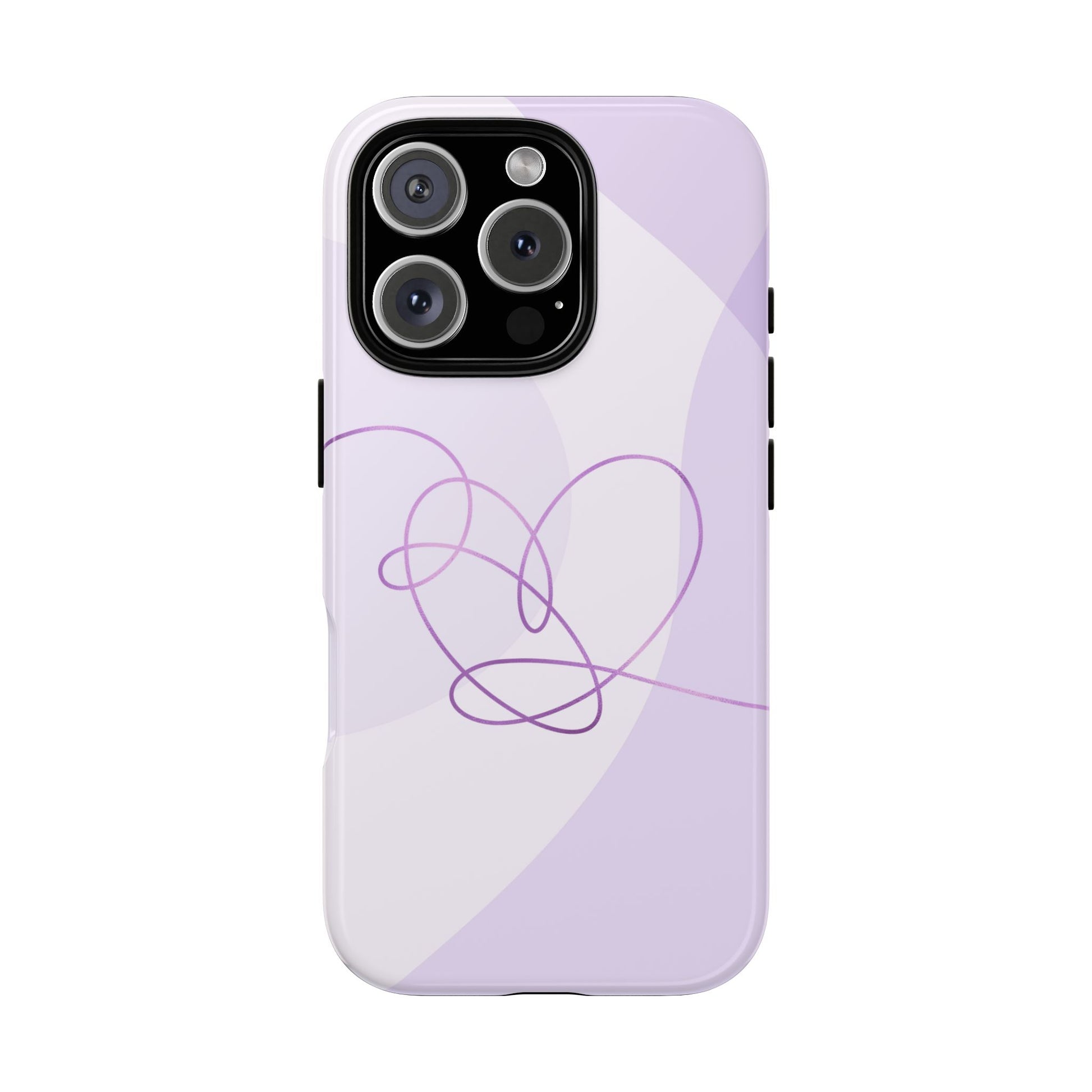 Purple Heart Kpop Phone Case – ‘Love Yourself’ Inspired Tough Case Gift for Korean Pop Fans