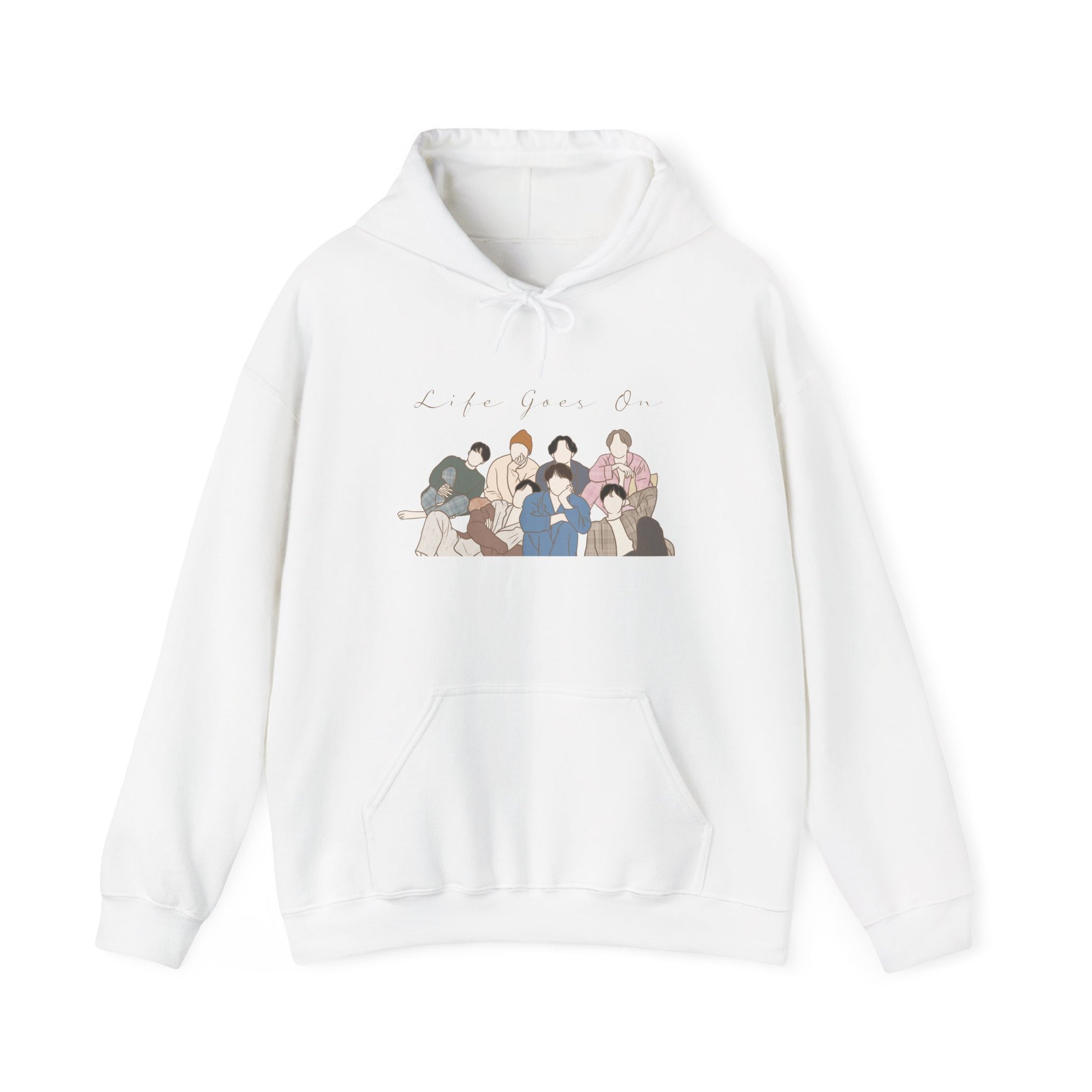 Life Goes On-Inspired Kpop Hoodie – Soft Hooded Sweatshirt for ARMY and Korean Pop Fans