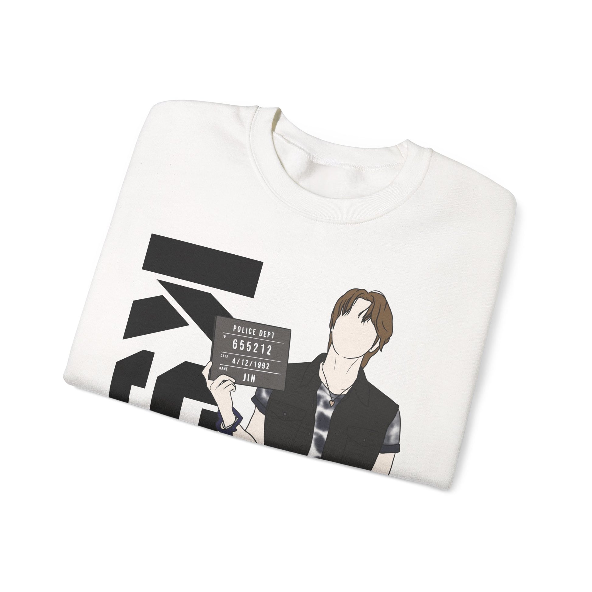 Jin-Inspired Kpop Sweatshirt – Unisex Crewneck for ARMY and Fans of Seokjin’s Gentle Charm
