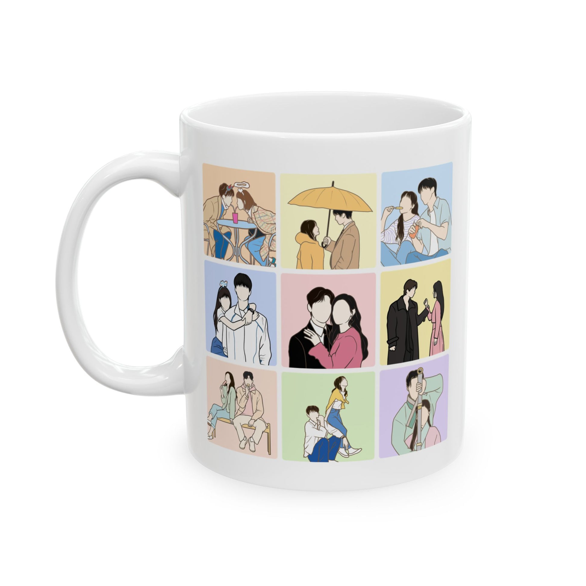 K-Drama Collage Mug – 11oz & 15oz Korean Style Gift for Kdrama Fans