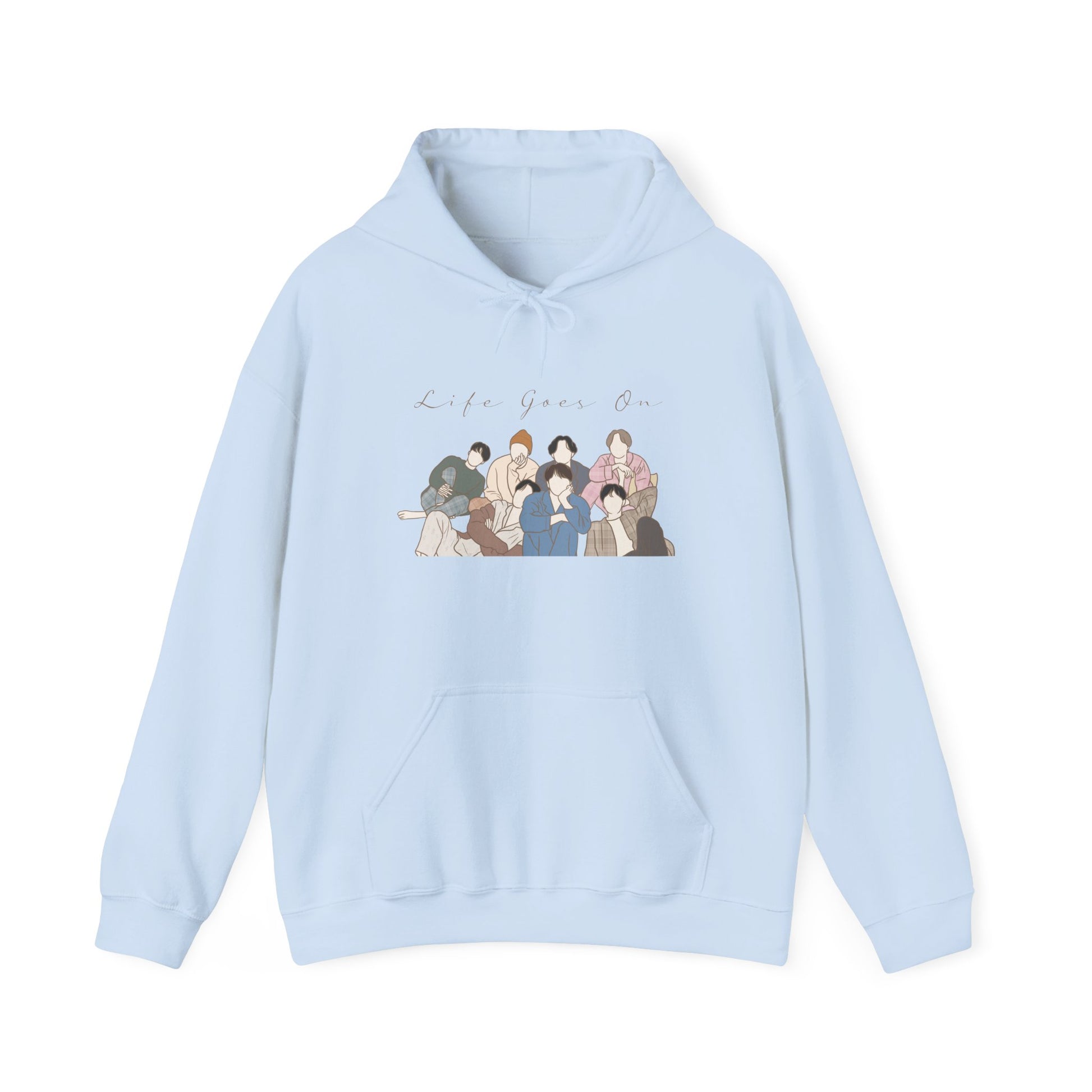 Life Goes On-Inspired Kpop Hoodie – Soft Hooded Sweatshirt for ARMY and Korean Pop Fans