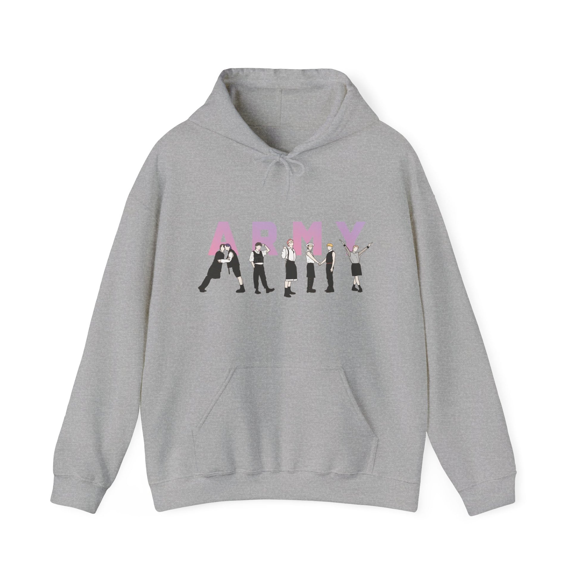 Kpop ARMY Hoodie – Unisex Hooded Sweatshirt Gift for Korean Pop Fans and Bangtan Supporters
