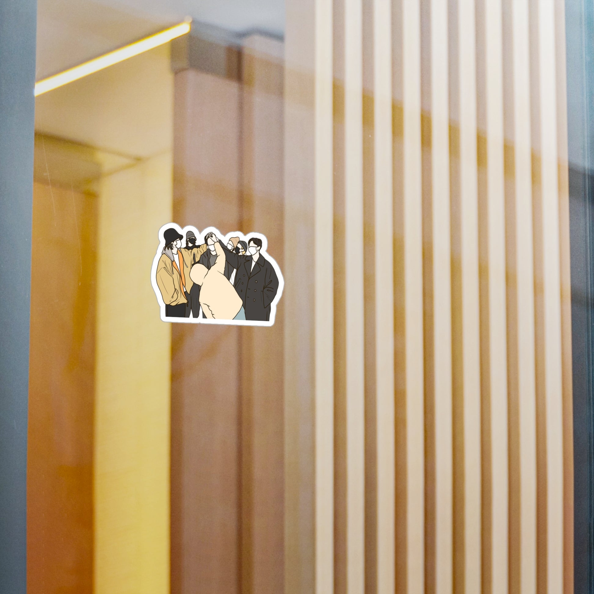 Jin-Inspired Enlistment Kpop Sticker – Sentimental Fan Art for ARMY