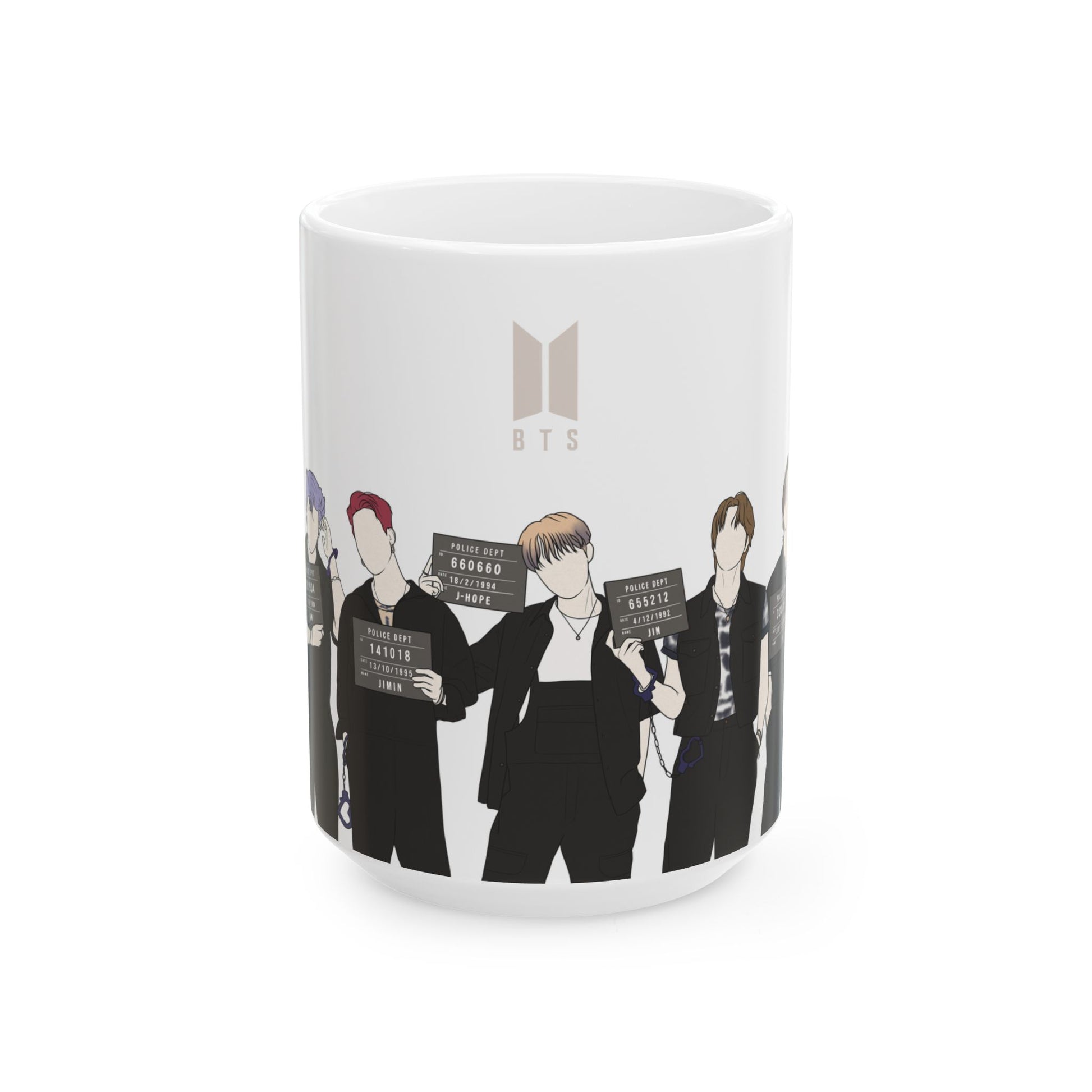 Butter Mugshot-Inspired Kpop Mug – Minimal Gift for Stylish ARMY Vibes