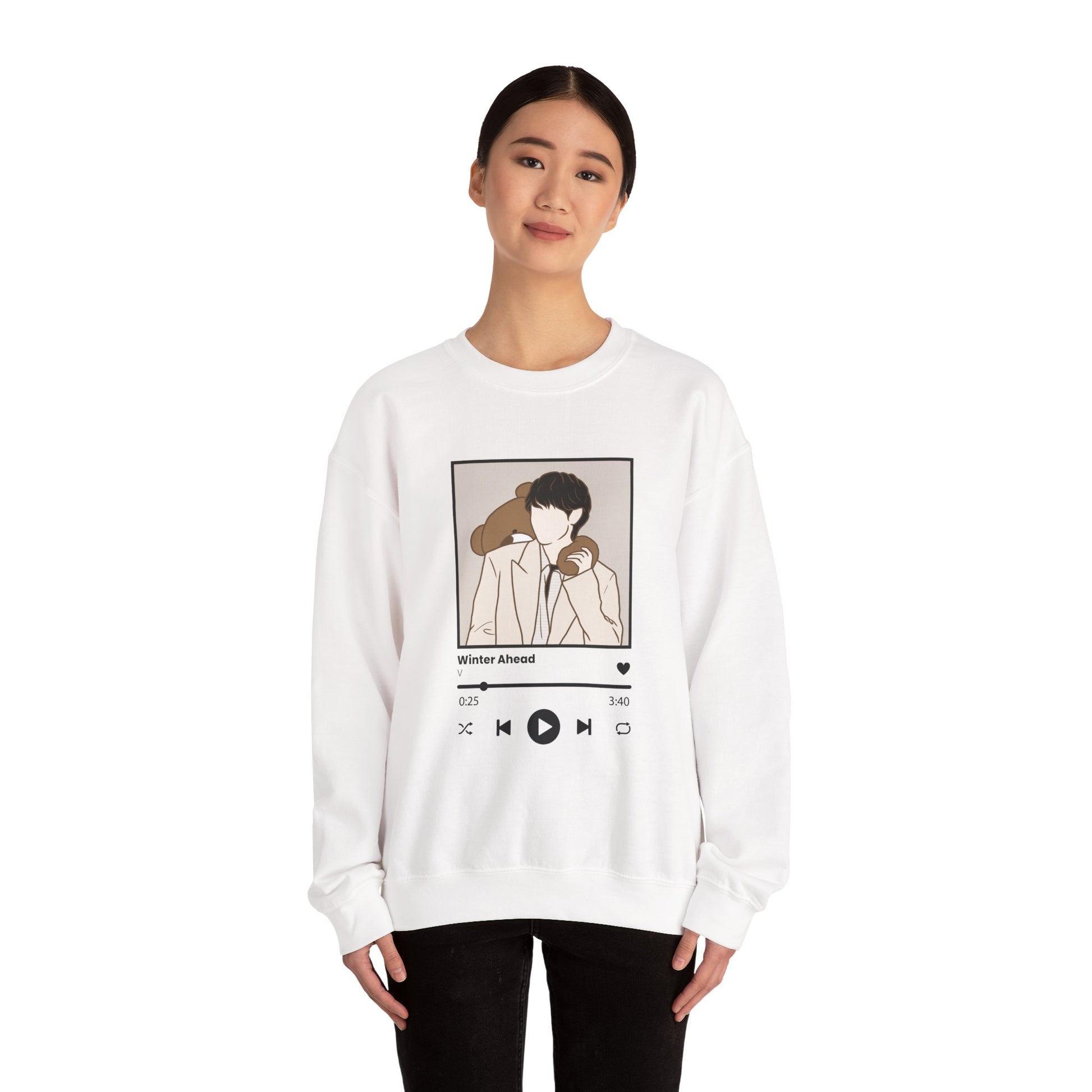 V ‘Winter Ahead’ Kpop Sweatshirt – Serene Crewneck for ARMY and Bangtan Style Fans