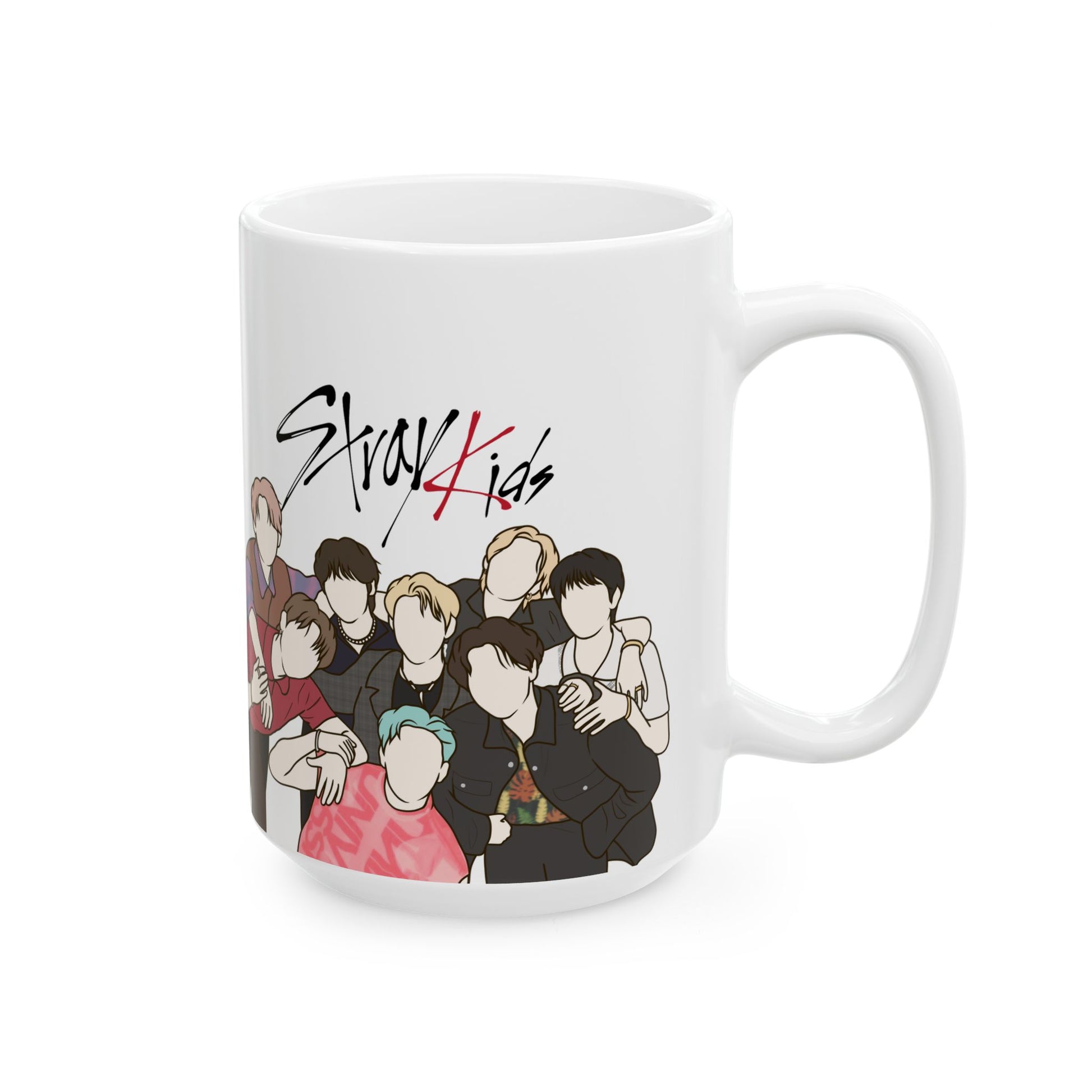 Minimal Stray-Inspired Mug – Kpop Fanart Cup & Room Decor for Everyday STAYs