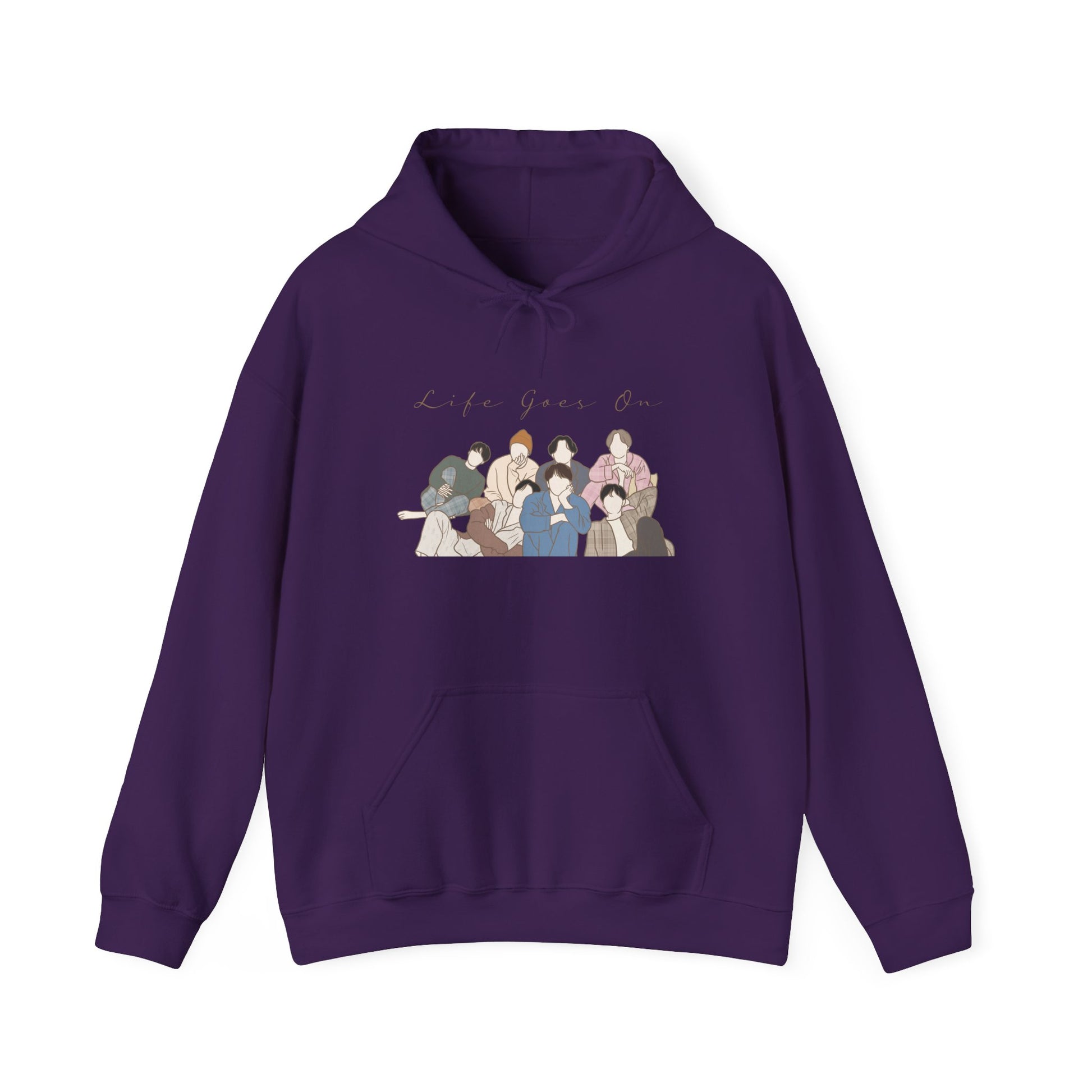 Life Goes On-Inspired Kpop Hoodie – Soft Hooded Sweatshirt for ARMY and Korean Pop Fans