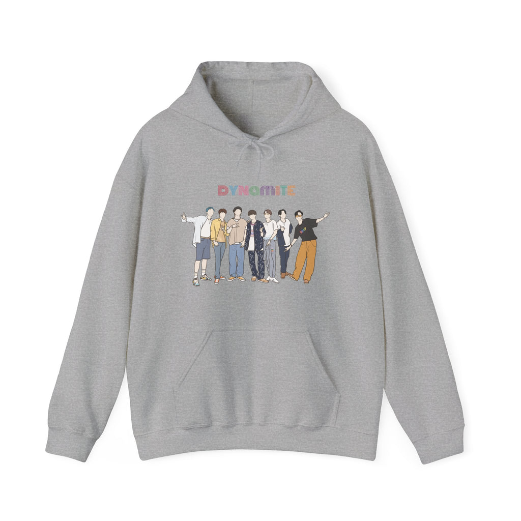 Dynamite-Inspired Kpop Hoodie – Retro Vibe Hooded Sweatshirt for ARMY and Korean Pop Fans