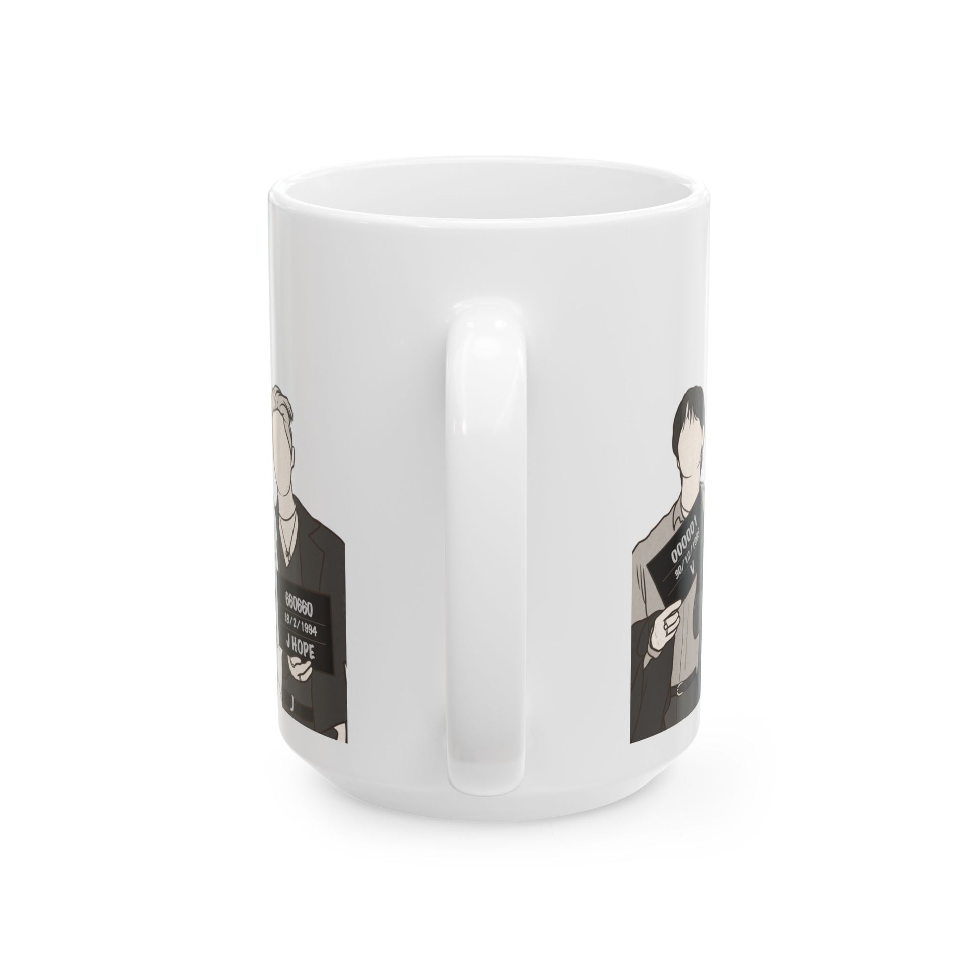 Kpop Butter Mugshot Mug – Minimal Fanart Cup for Bold Fandom Vibes
