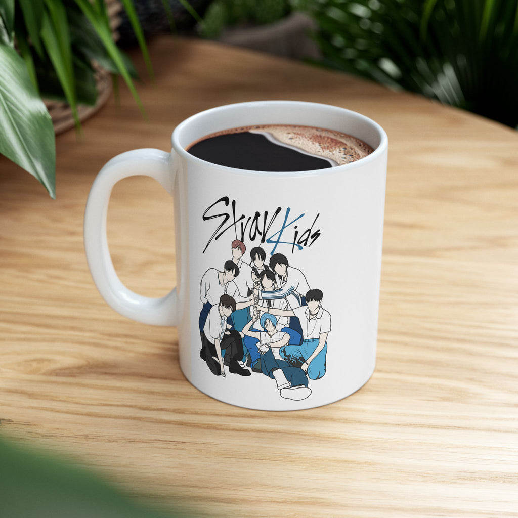 Stray Kids Accent Mug – Fanart Kpop Gift in 11oz or 15oz Sizes
