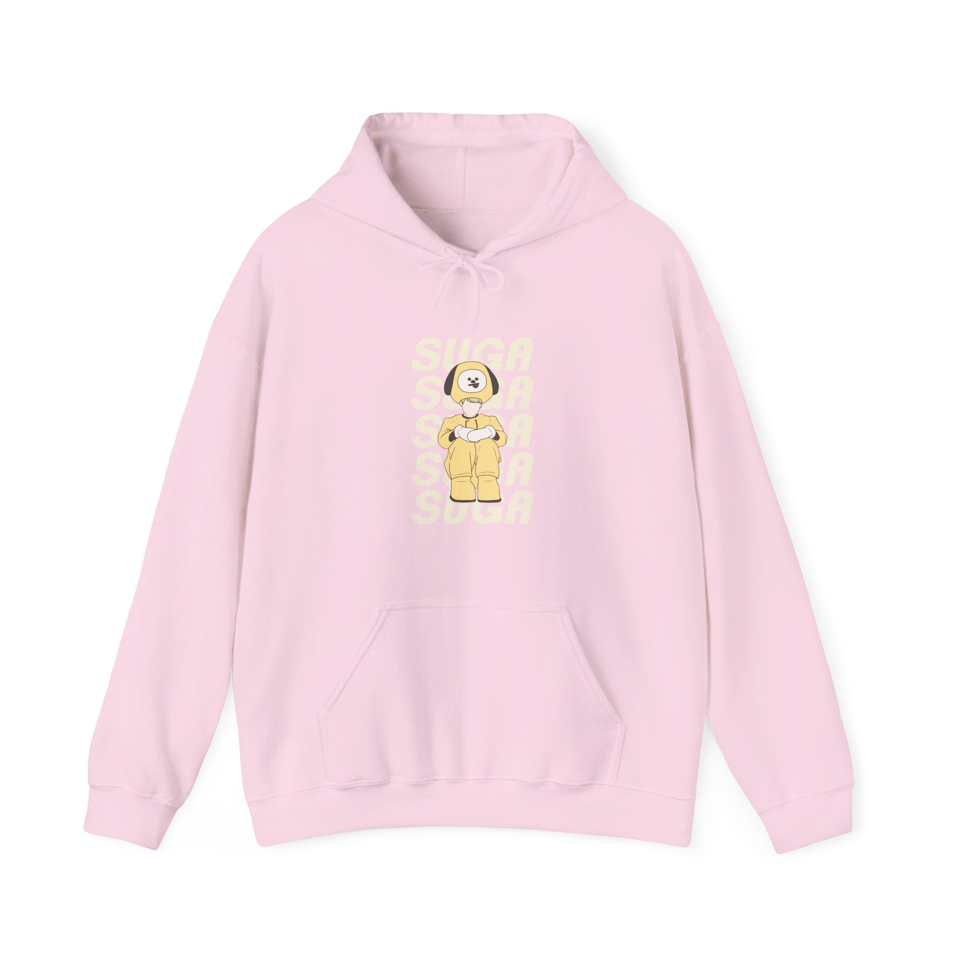 SUGA-Inspired Kpop Hoodie Featuring Chimmy – Playful Hooded Sweatshirt for ARMY and Korean Pop Fans