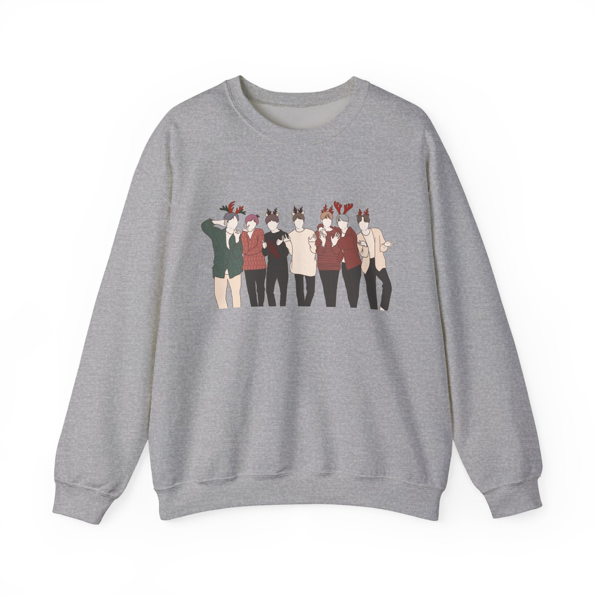 Kpop Holiday Sweatshirt – Festive Christmas Crewneck for ARMY and Korean Music Lovers