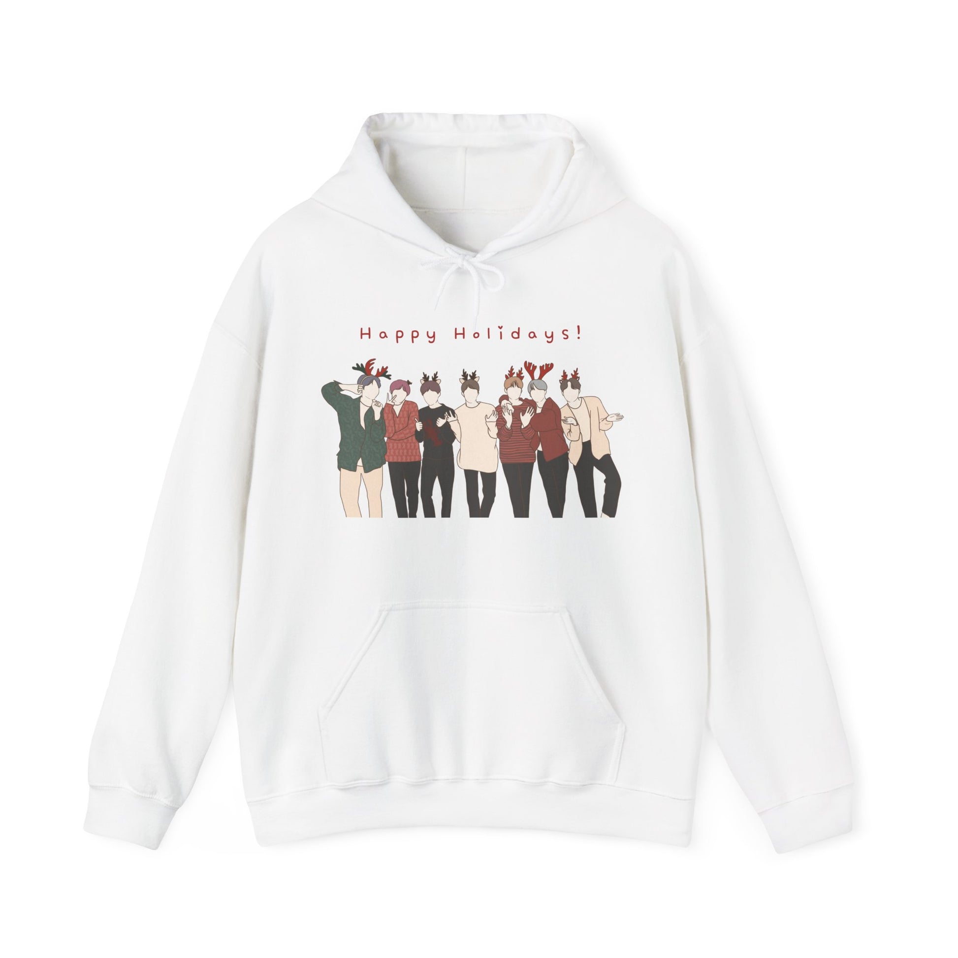 Kpop Holiday Hoodie – Festive Hooded Sweatshirt Gift for ARMY and Korean Pop Fans