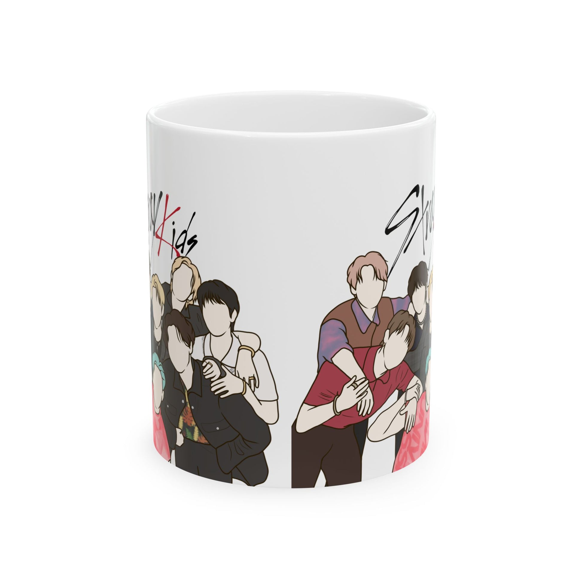 Minimal Stray-Inspired Mug – Kpop Fanart Cup & Room Decor for Everyday STAYs