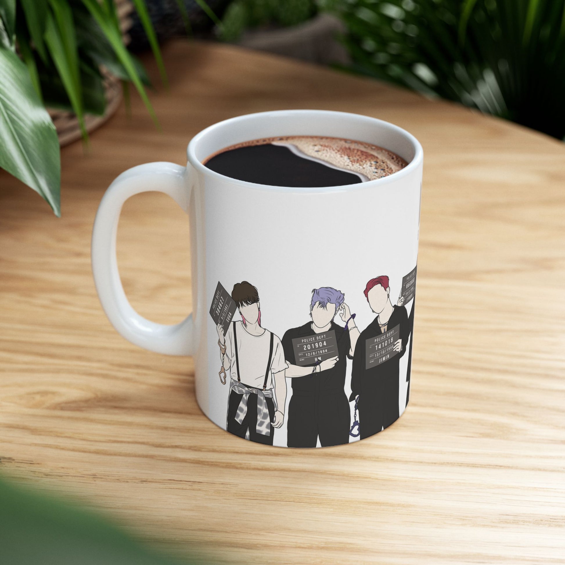 Butter Mugshot-Inspired Kpop Mug – Minimal Gift for Stylish ARMY Vibes