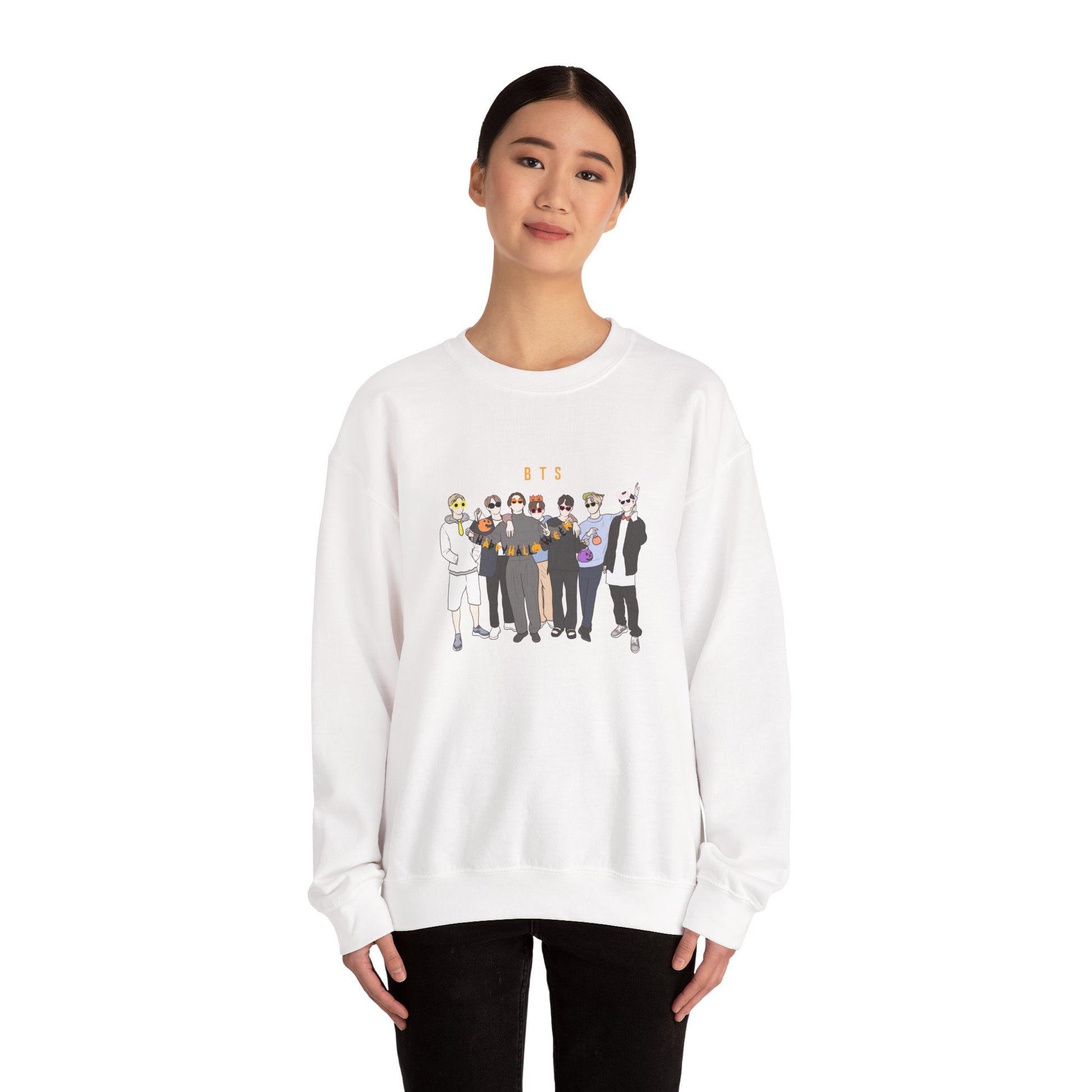 Kpop Halloween Sweatshirt – Spooky Season Crewneck for ARMY and Bangtan-Inspired Fans