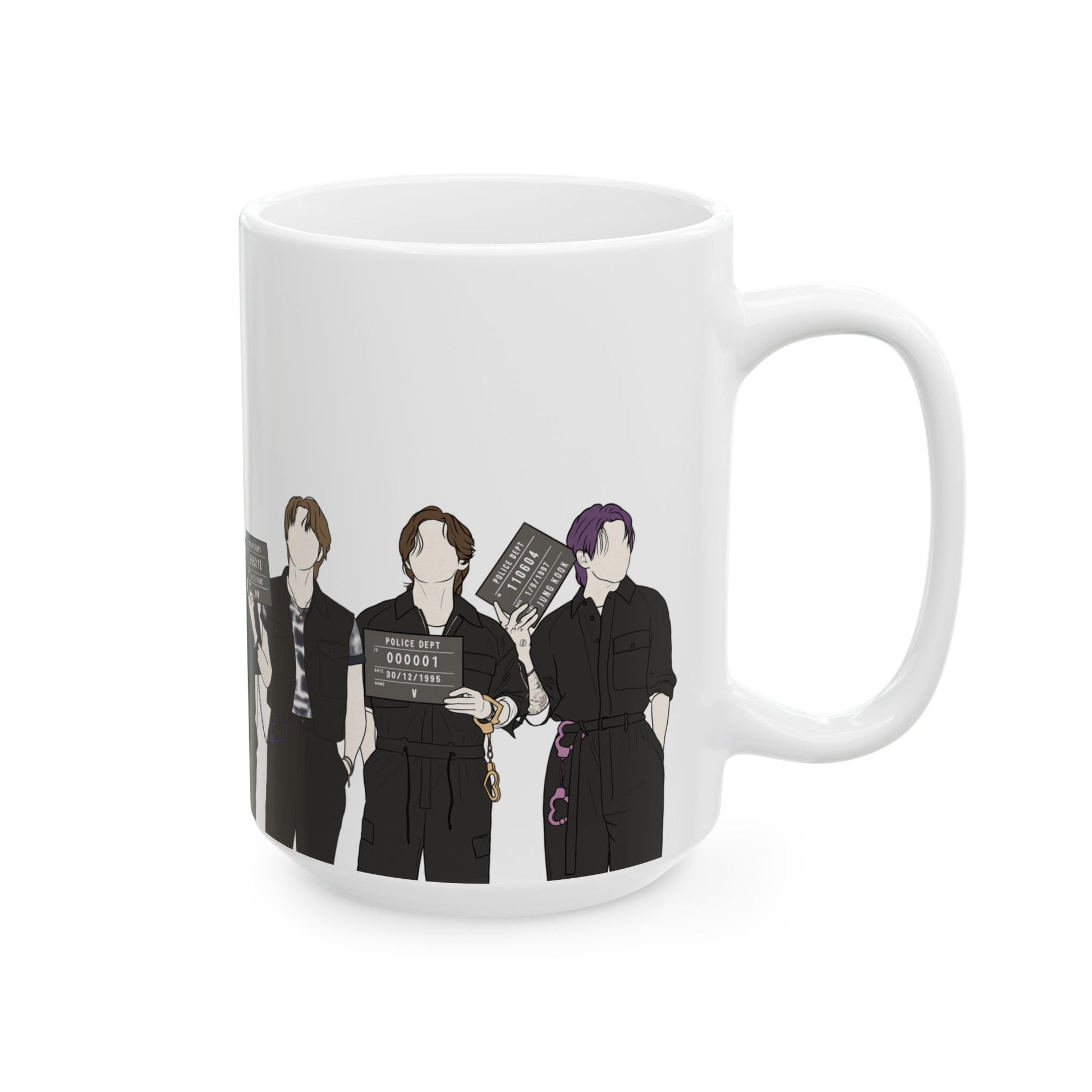 Butter Mugshot-Inspired Kpop Mug – Minimal Gift for Stylish ARMY Vibes