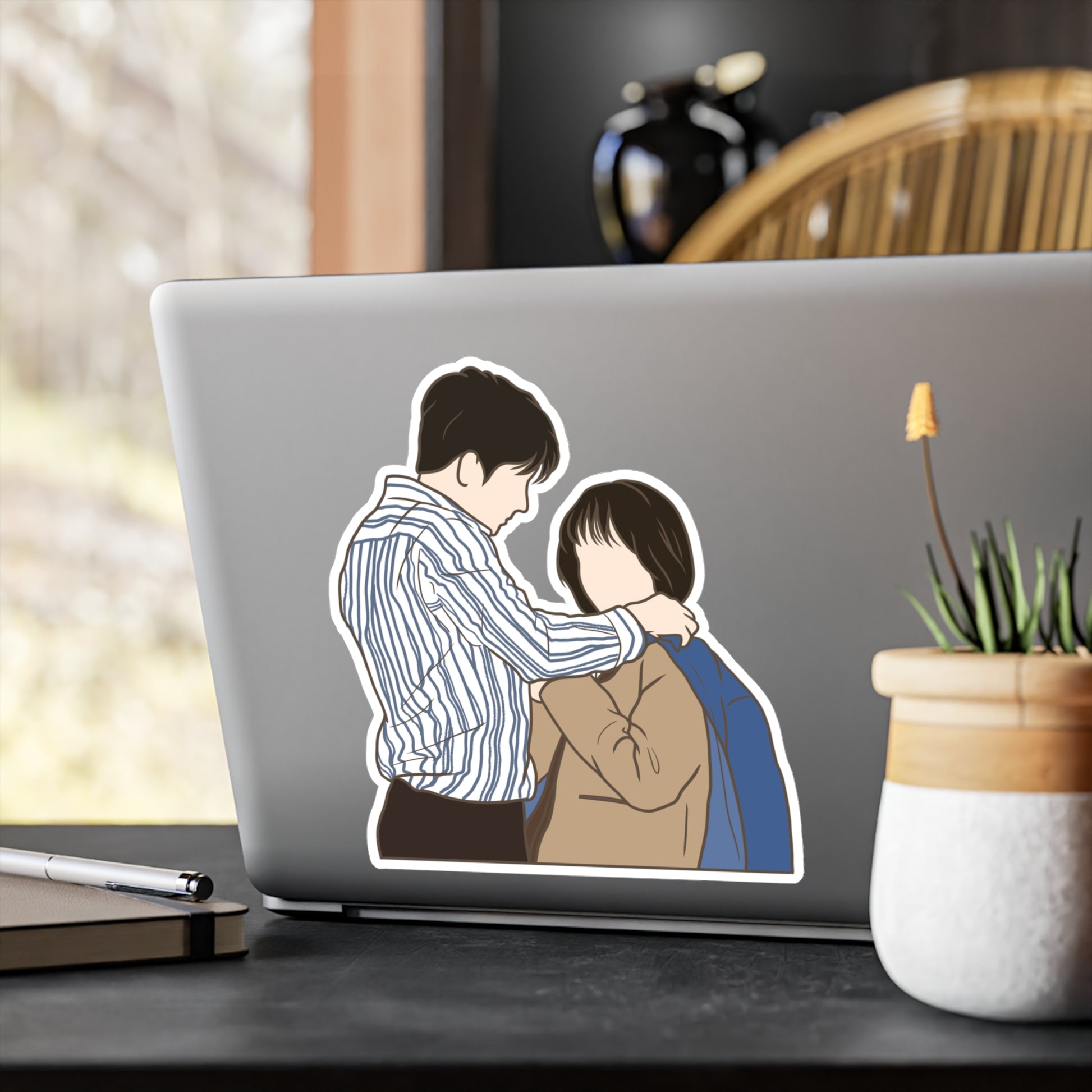 Extraordinary Attorney Woo Couple Sticker – Kiss-Cut Fanart for Romantic Kdrama Fans