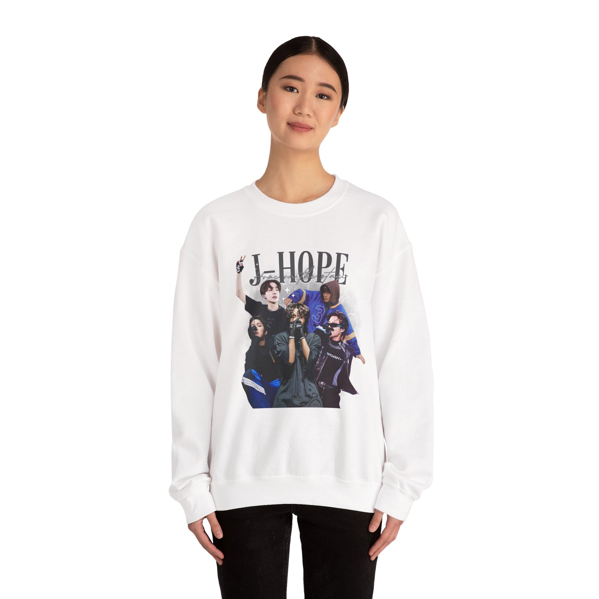 J-Hope ‘Hope on the Stage’ Kpop Sweatshirt – Unisex Crewneck for ARMY and Korean Pop Merch Lovers
