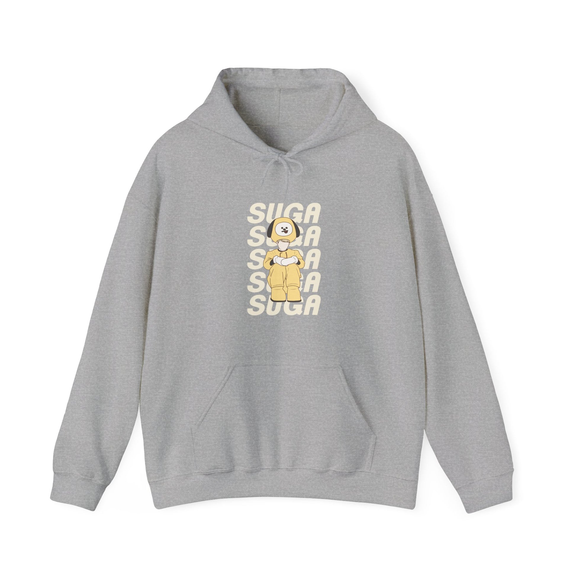 SUGA-Inspired Kpop Hoodie Featuring Chimmy – Playful Hooded Sweatshirt for ARMY and Korean Pop Fans