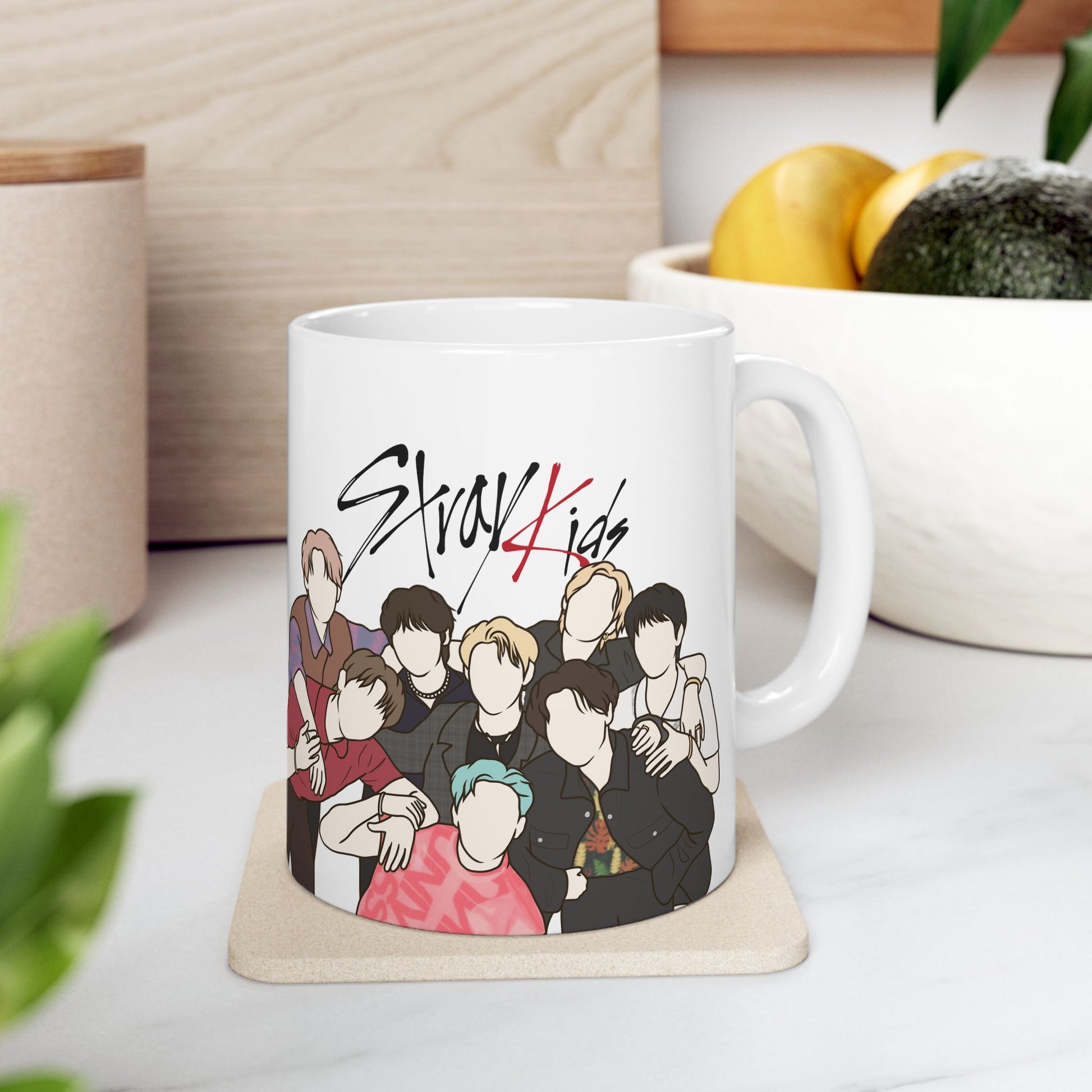 Minimal Stray-Inspired Mug – Kpop Fanart Cup & Room Decor for Everyday STAYs